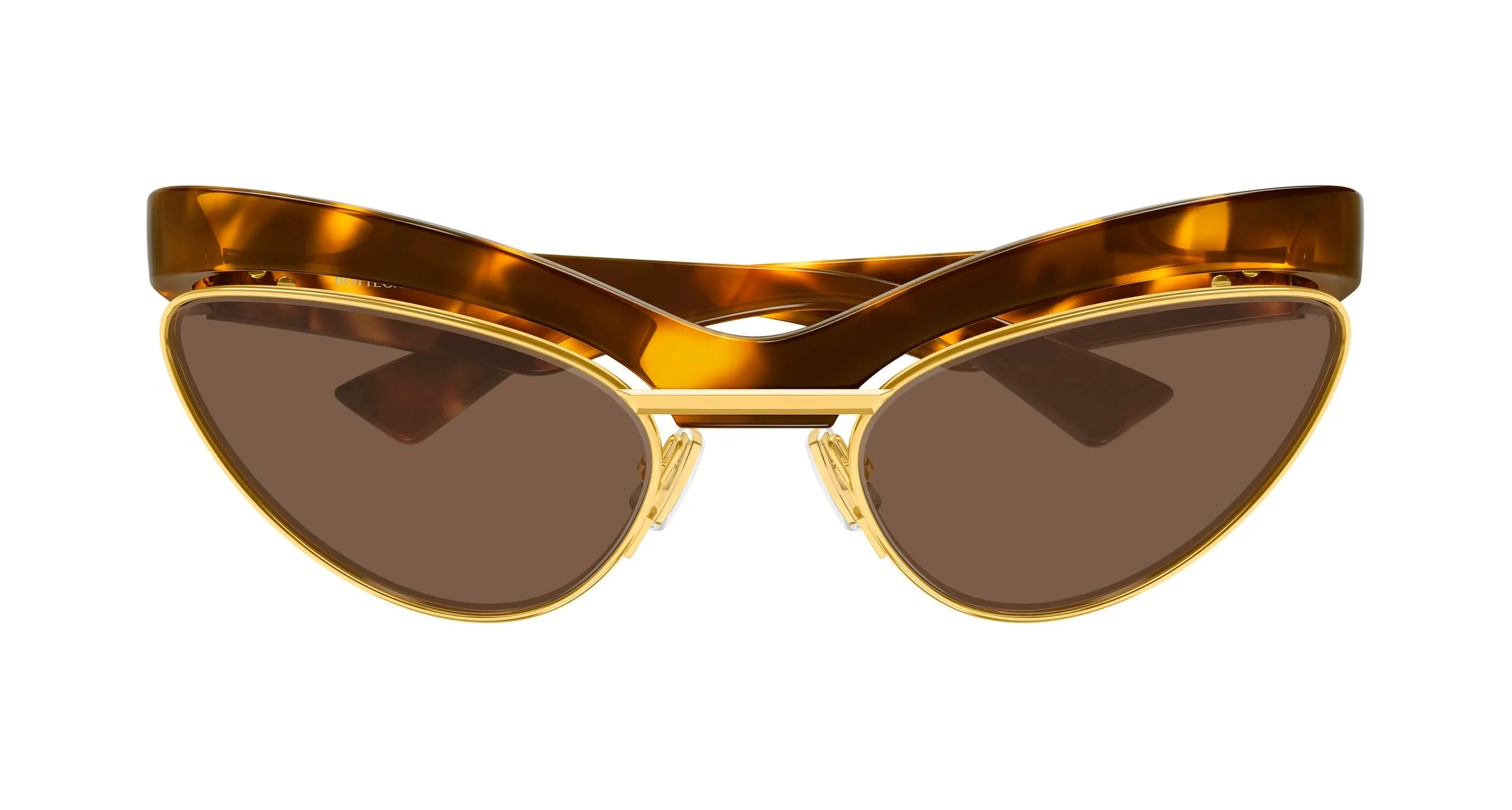 Bottega Veneta BV1480S 004 Occhiali da sole Bio-iniettato Havana Marrone Cat Eye - immagine 2