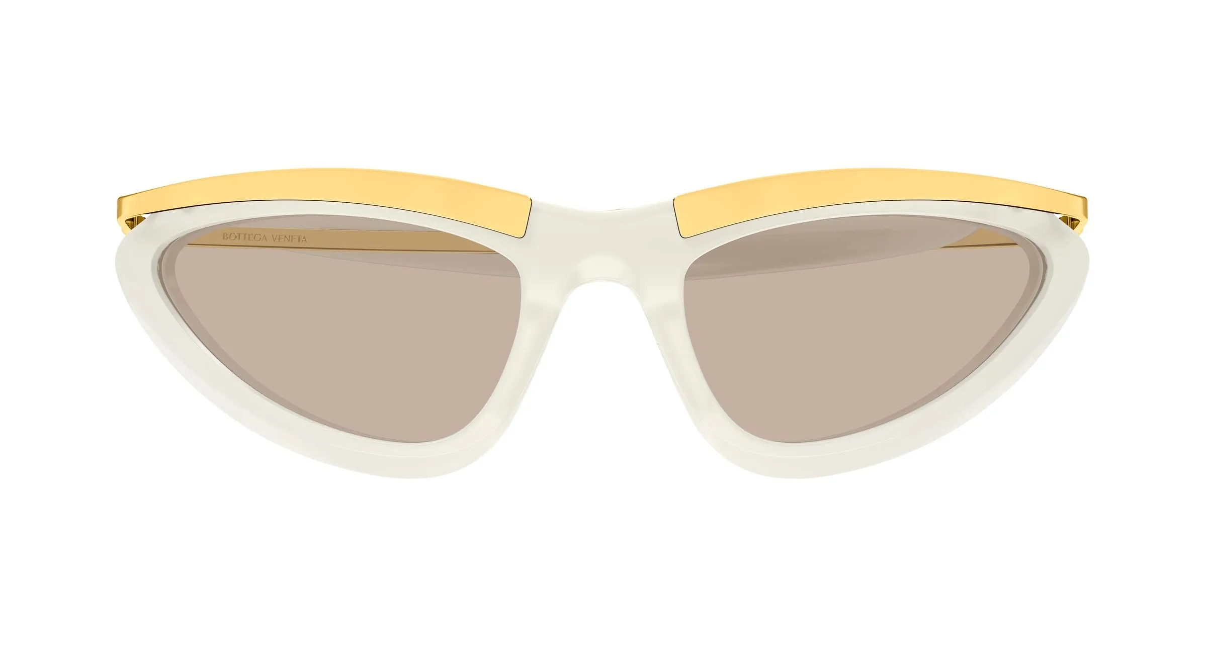 Bottega Veneta BV1477S 006 Occhiali da sole Acetato Avorio Marrone Cat Eye - immagine 2