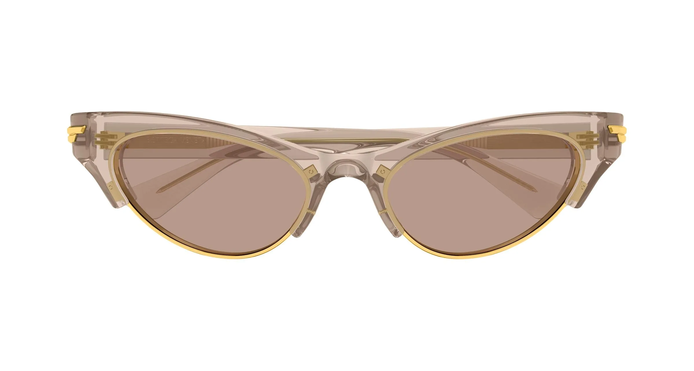 Bottega Veneta BV1431S 005 Occhiali da sole Acetato Marrone Marrone Cat Eye - immagine 2