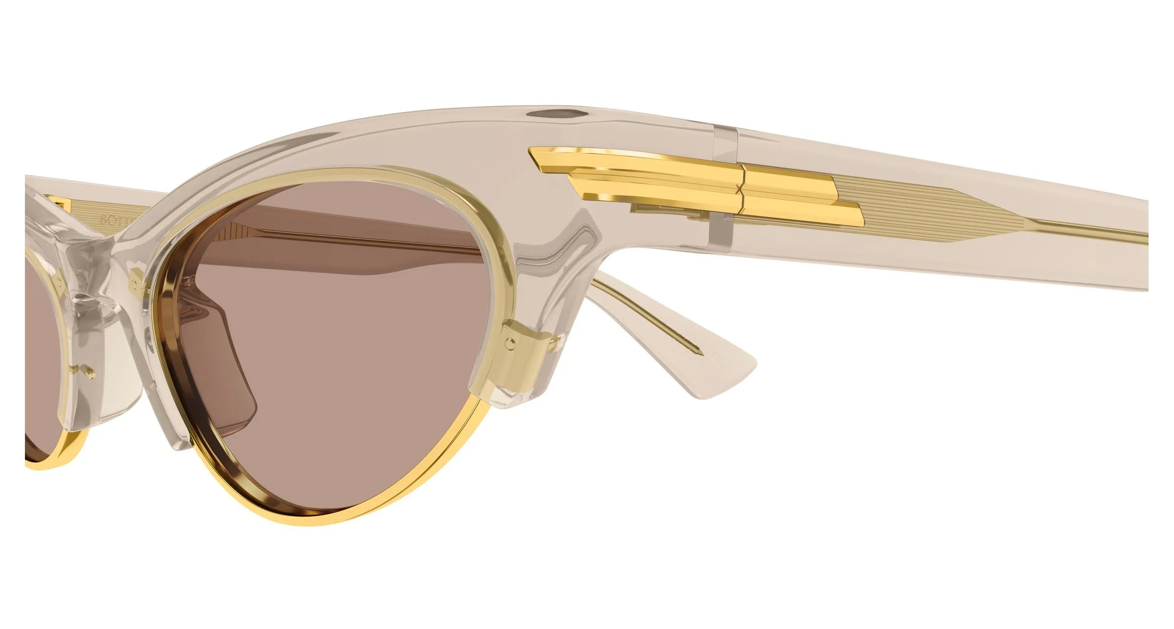 Bottega Veneta BV1431S 005 Occhiali da sole Acetato Marrone Marrone Cat Eye - immagine 3