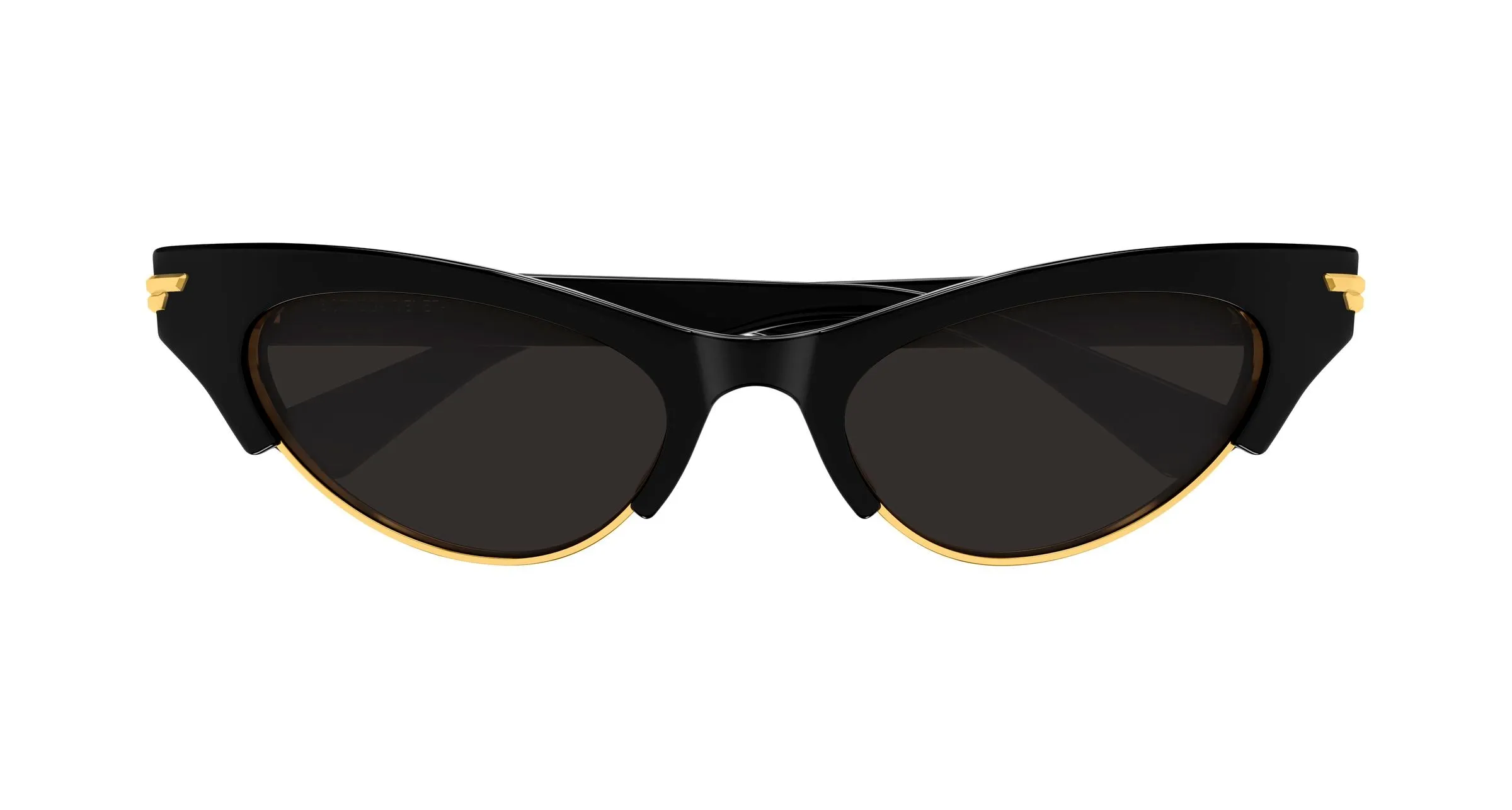 Bottega Veneta BV1431S 001 Occhiali da sole Acetato Nero Grigio Cat Eye - immagine 2