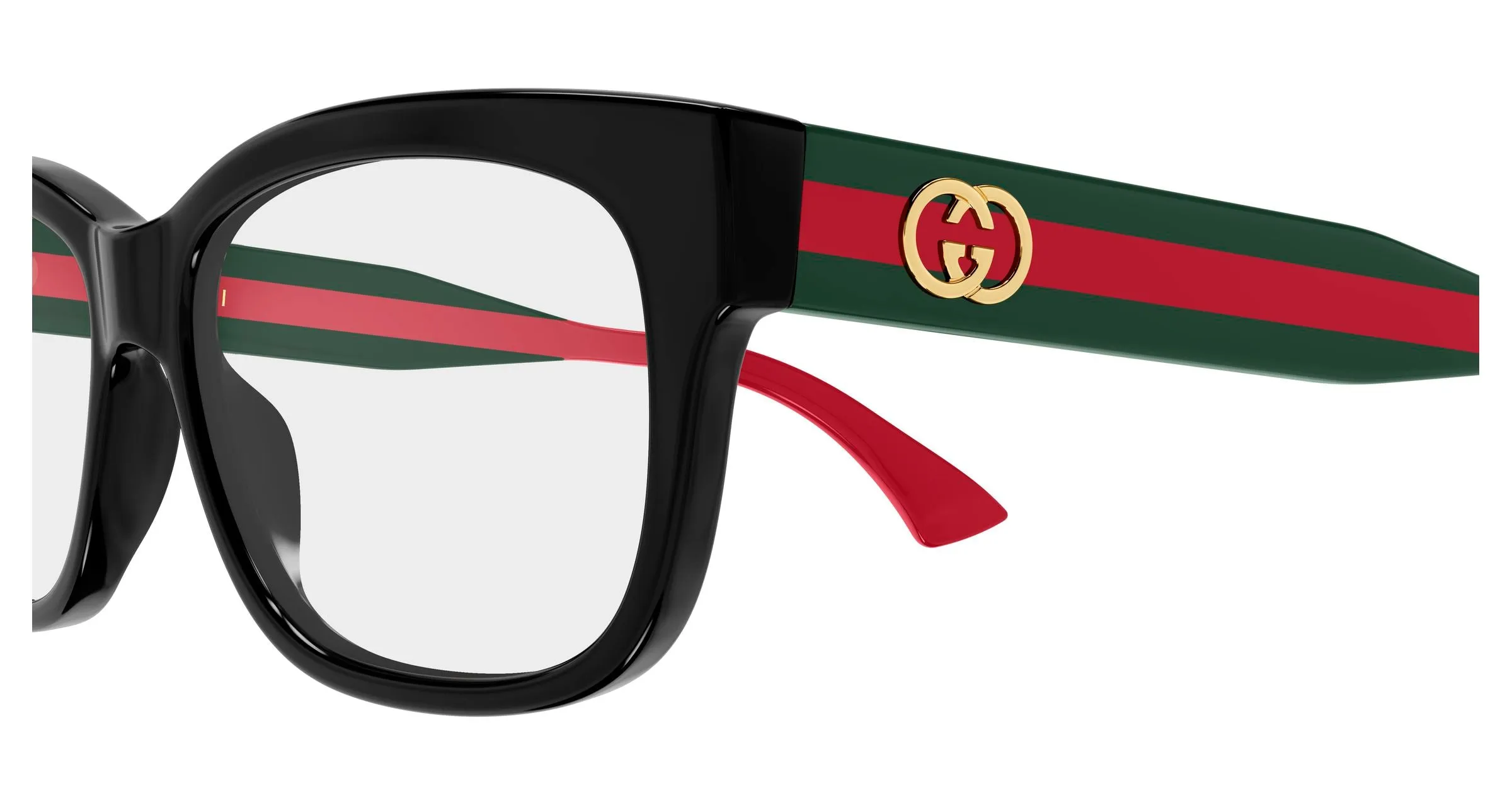 Gucci GG0278OAN 001 Montature da vista Acetato Nero Trasparente Cat Eye - immagine 3