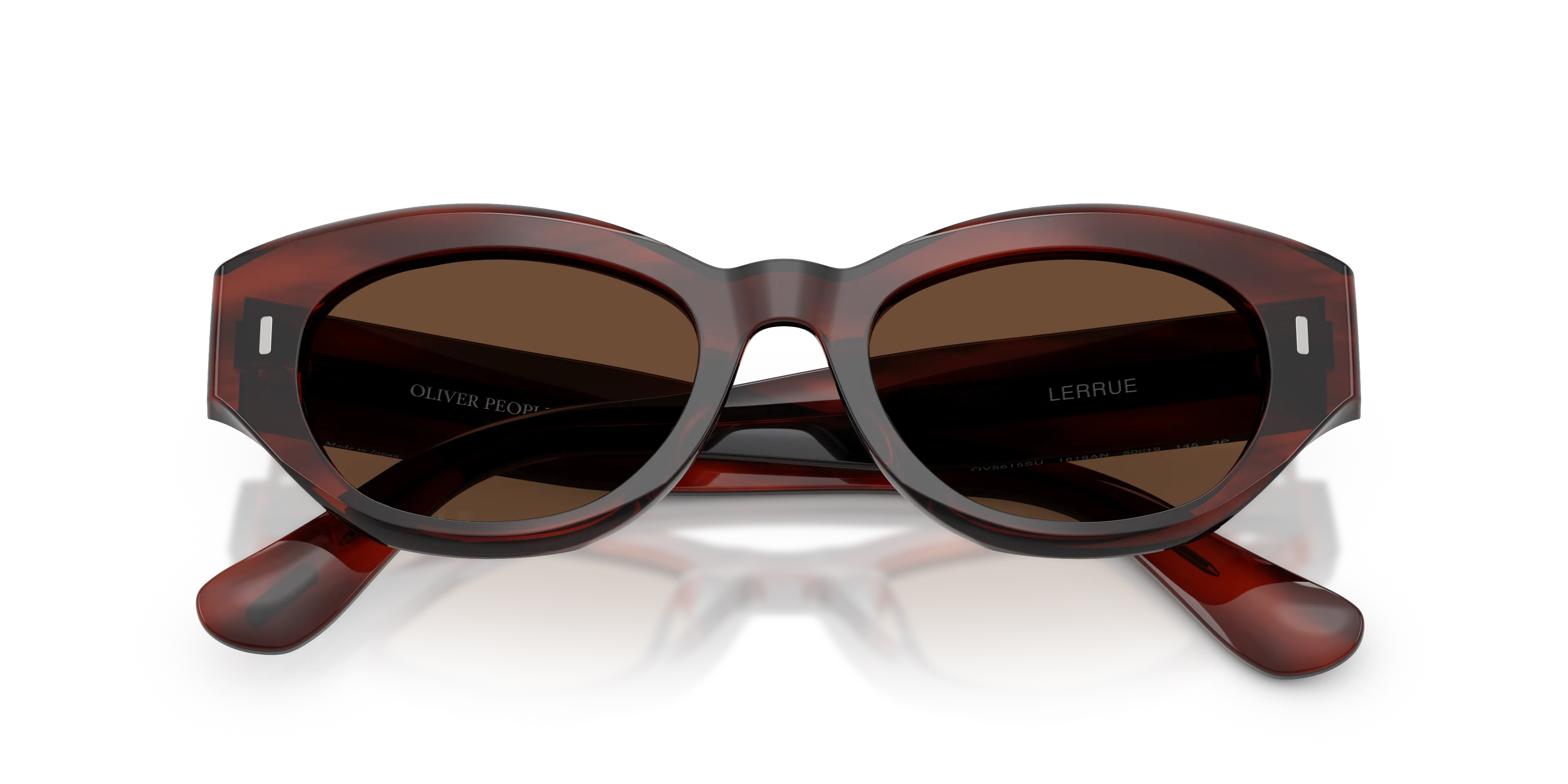 Oliver Peoples OV5615SU LERRUE 1818AN Occhiali da sole Acetato Marrone Marrone Rotonda Polarizzata - immagine 2