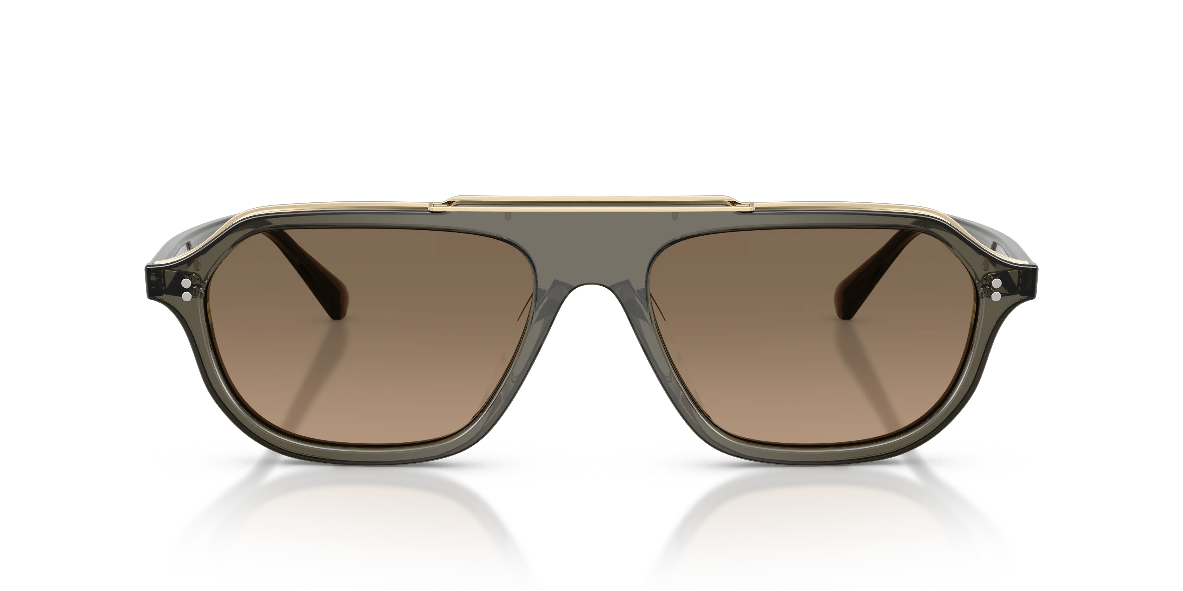 Oliver Peoples OV5613SU ESTIN 1820GN Occhiali da sole Acetato Grigio Marrone Geometrica Polarizzata - immagine 3