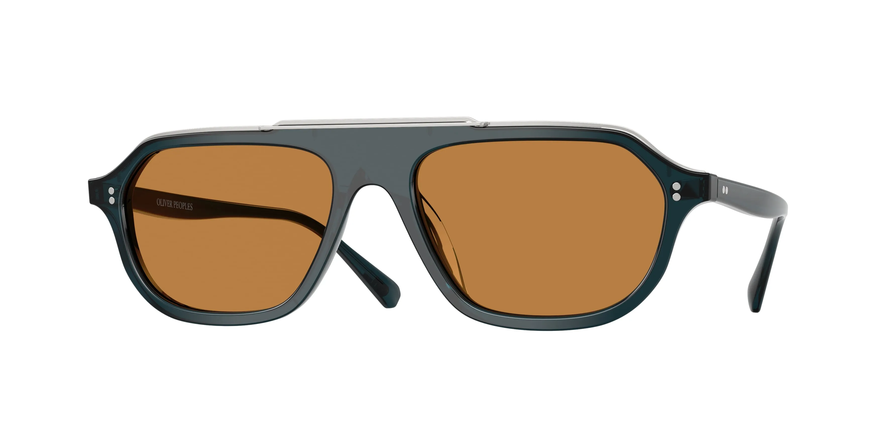 Oliver Peoples OV5613SU ESTIN 181953 Occhiali da sole Acetato Verde Arancione Geometrica Normale - immagine 1