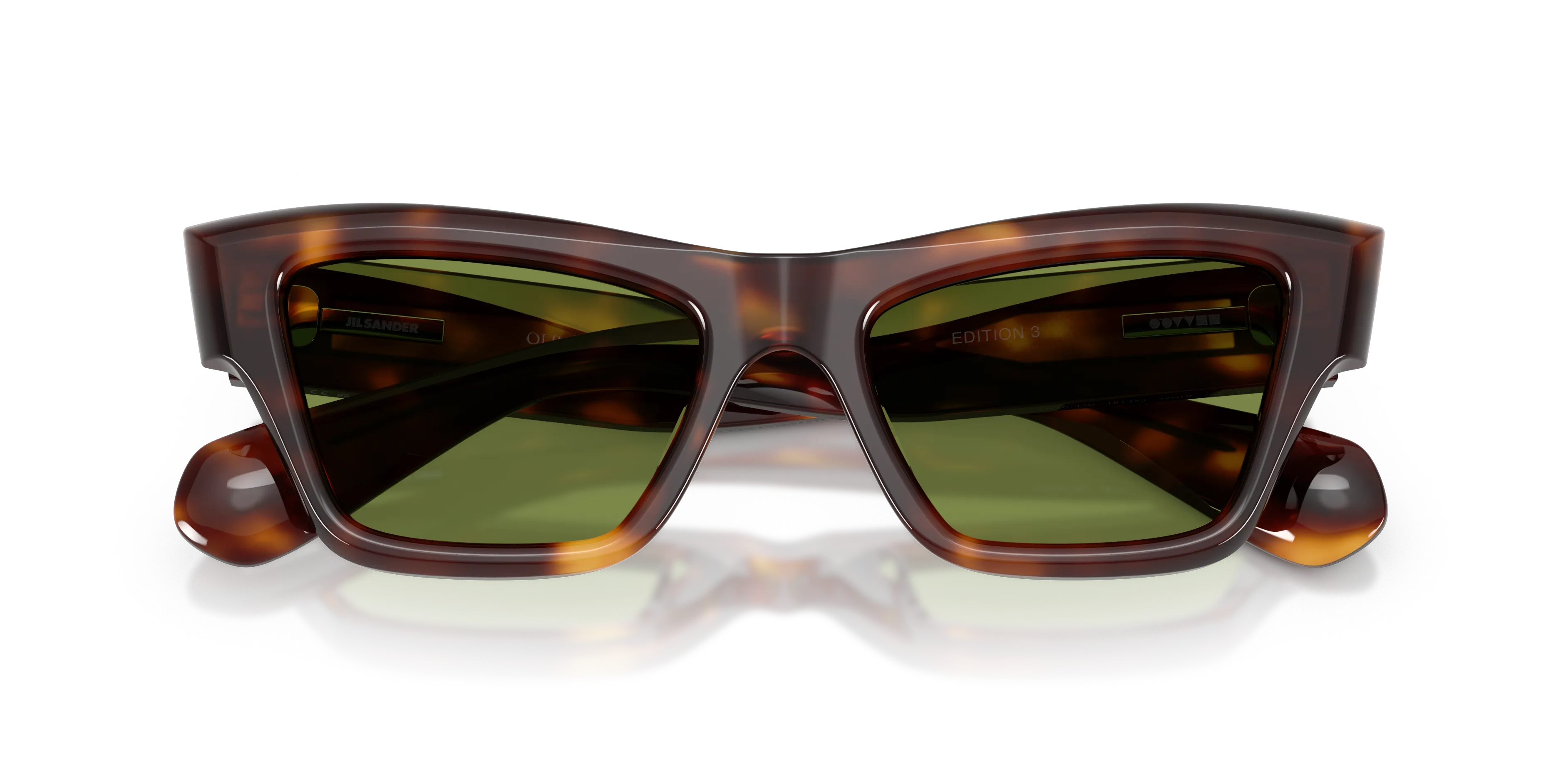 Oliver Peoples x Jil Sander OV5611SU EDITION 3 100752 Occhiali da sole Acetato Tartaruga Verde Cat Eye Normale - immagine 2