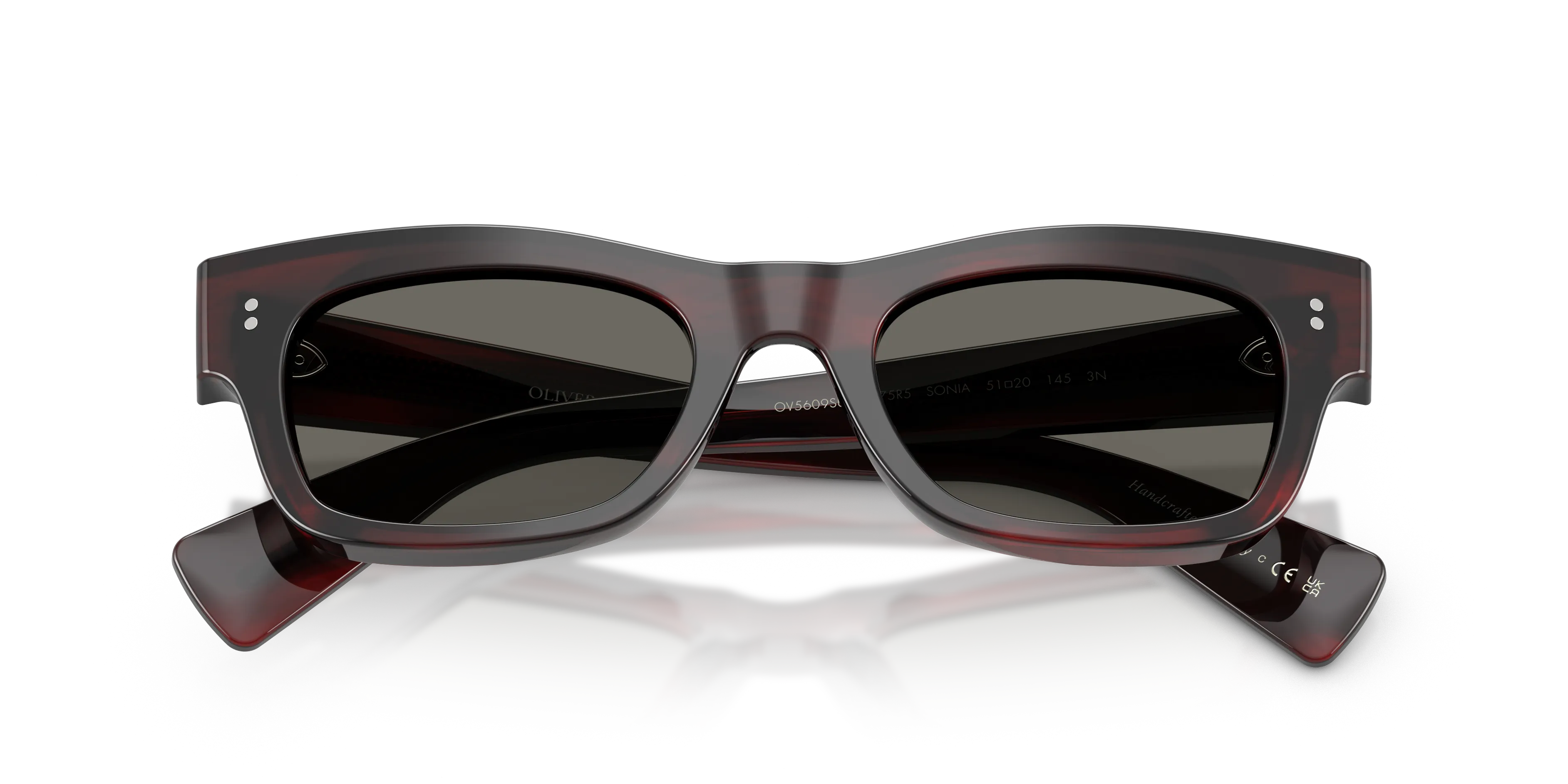 Oliver Peoples OV5609SU SONIA 1675R5 Occhiali da sole Acetato Rosso Grigio Pillow Normale - immagine 2