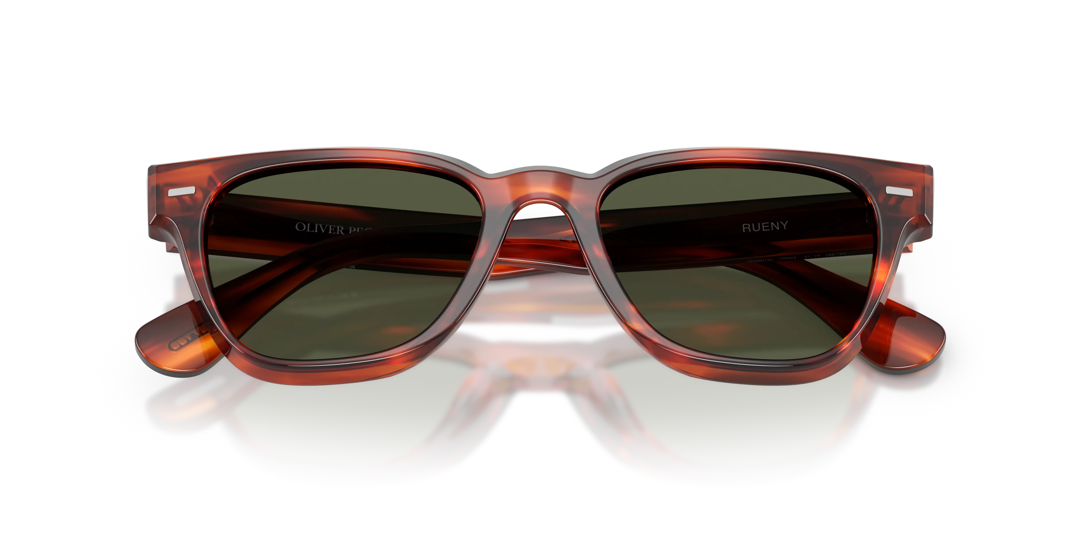 Oliver Peoples OV5601SU RUENY 179952 Occhiali da sole Acetato Tartaruga Verde G15 Squadrata Normale - immagine 2