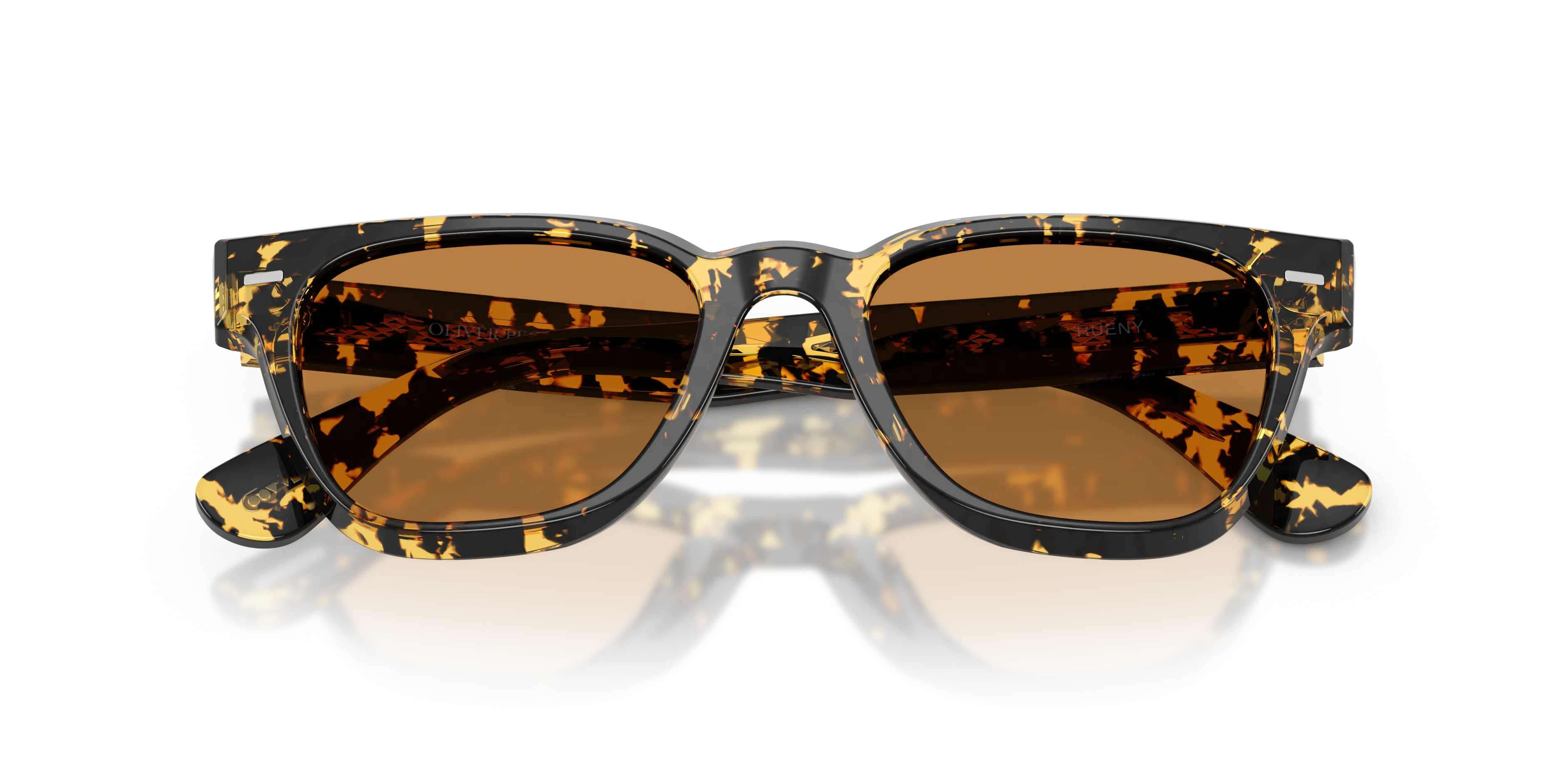 Oliver Peoples OV5601SU RUENY 177853 Occhiali da sole Acetato Tartaruga Arancione Squadrata Normale - immagine 2