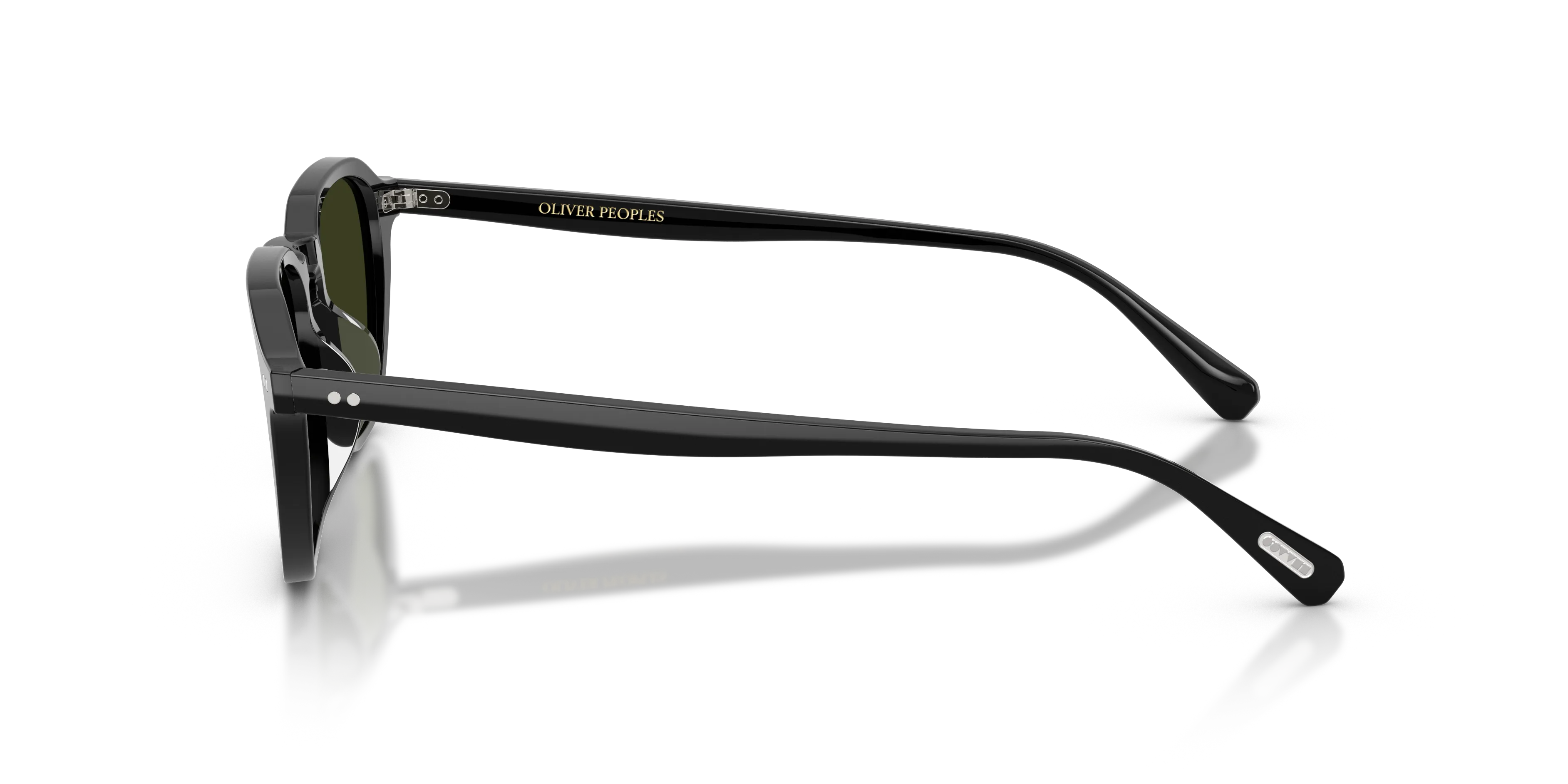 Oliver Peoples OV5598SU EMRYN 1731P1 Occhiali da sole Acetato Nero Verde G15 Geometrica Polarizzata - immagine 4
