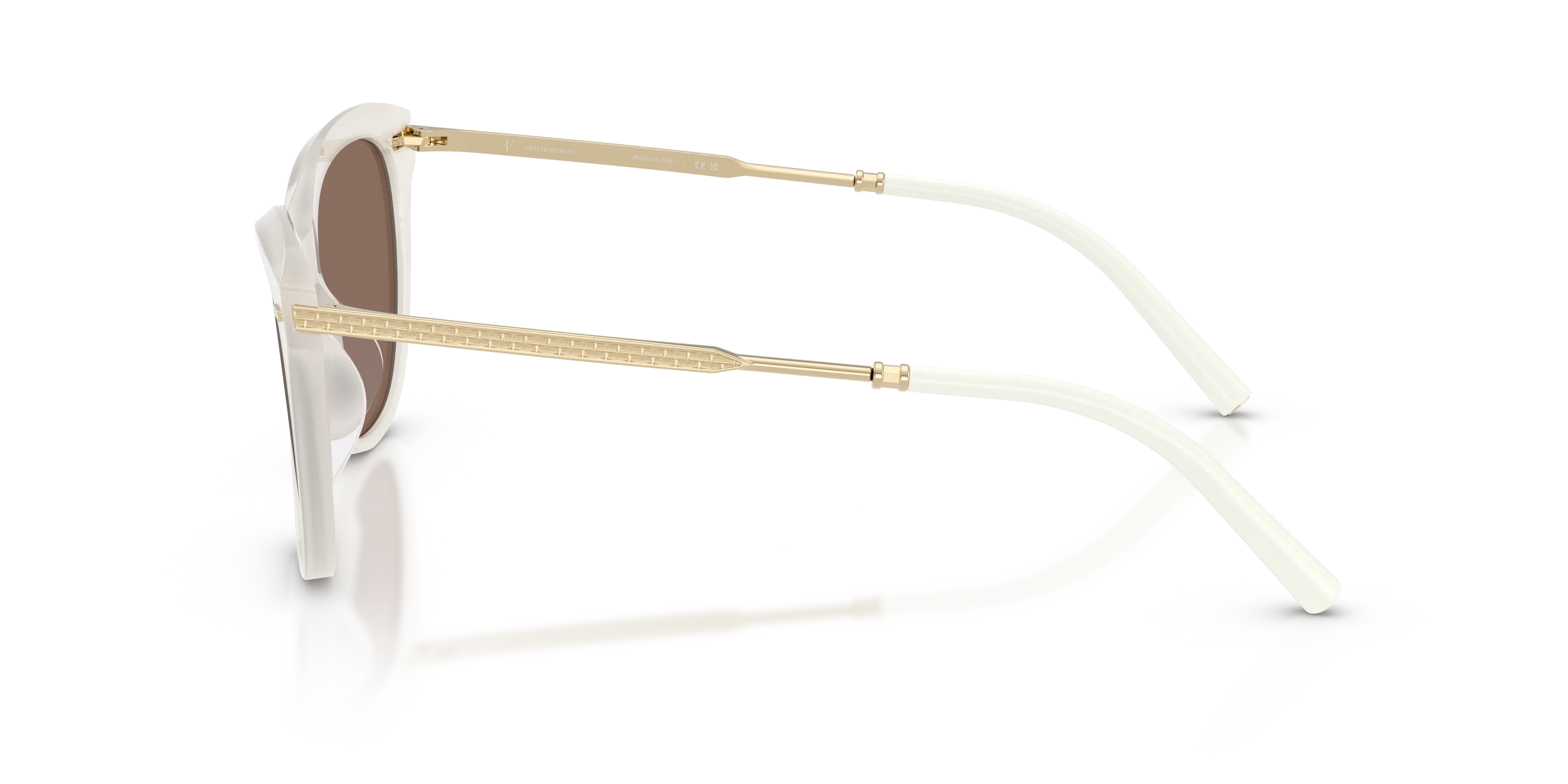 Oliver Peoples OV5597SU MRS. FEDERER 16067I Occhiali da sole Acetato Bianco Marrone Farfalla Normale - immagine 4