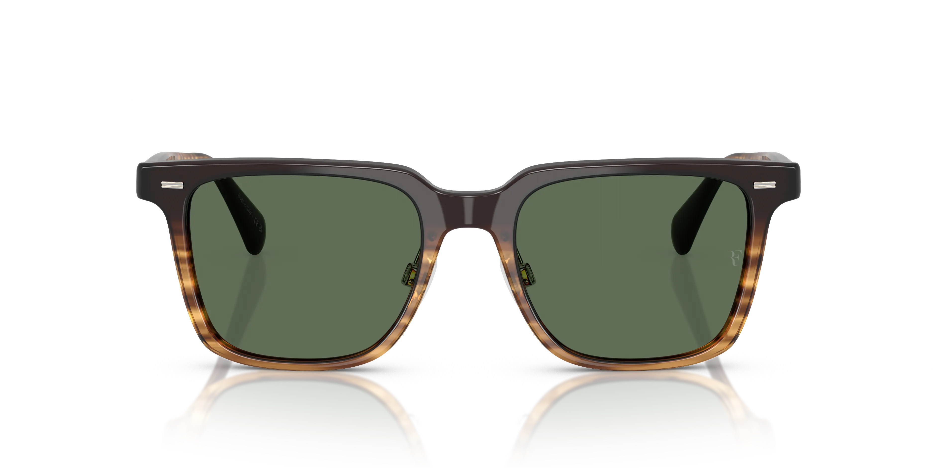 Oliver Peoples OV5592S MR. FEDERER II 13929A Occhiali da sole Acetato Marrone Verde G15 Squadrata Polarizzata - immagine 3