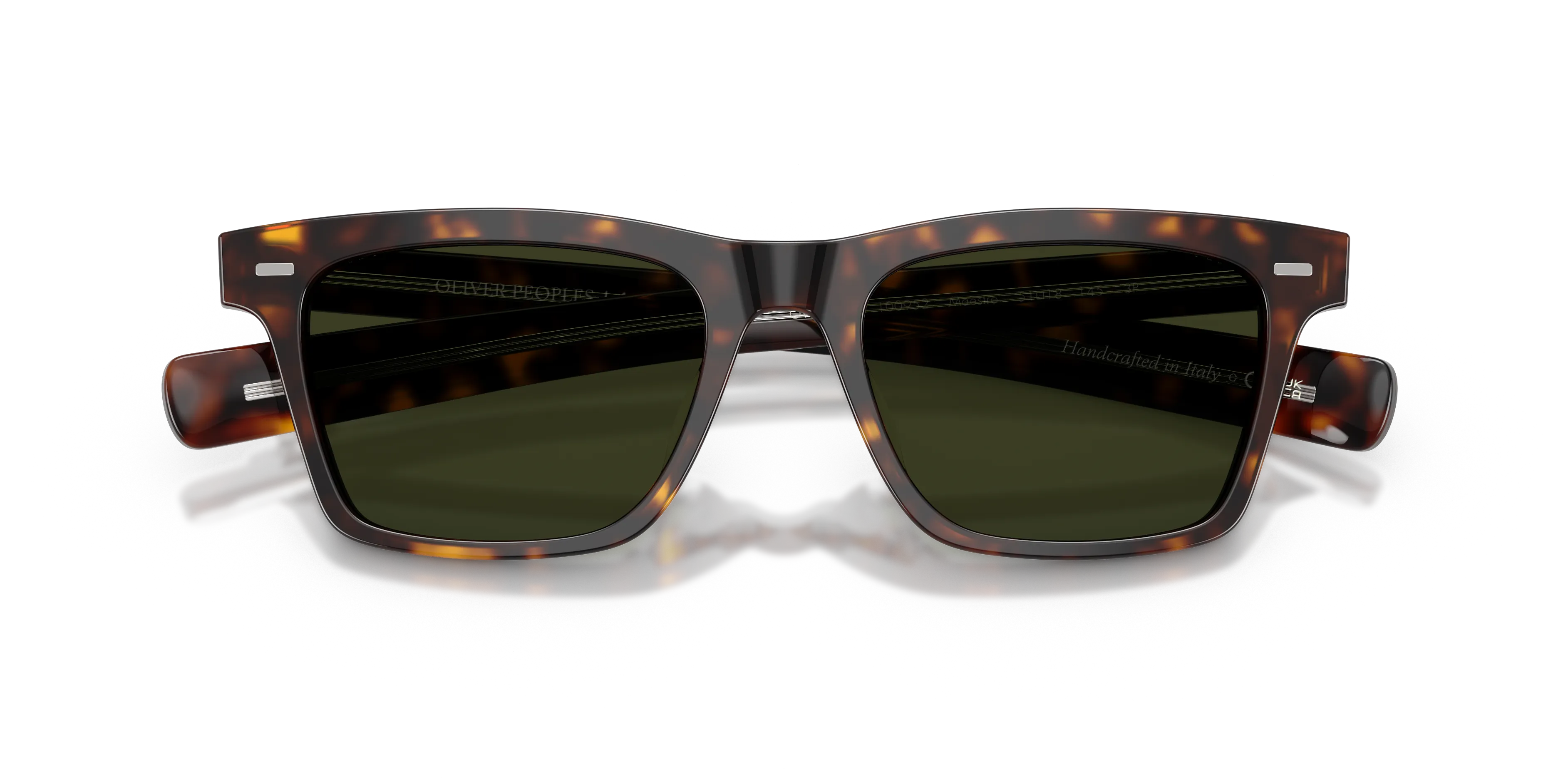 Oliver Peoples OV5590SU MAESTRO 100952 Occhiali da sole Acetato Tartaruga Verde G15 Squadrata Polarizzata - immagine 2