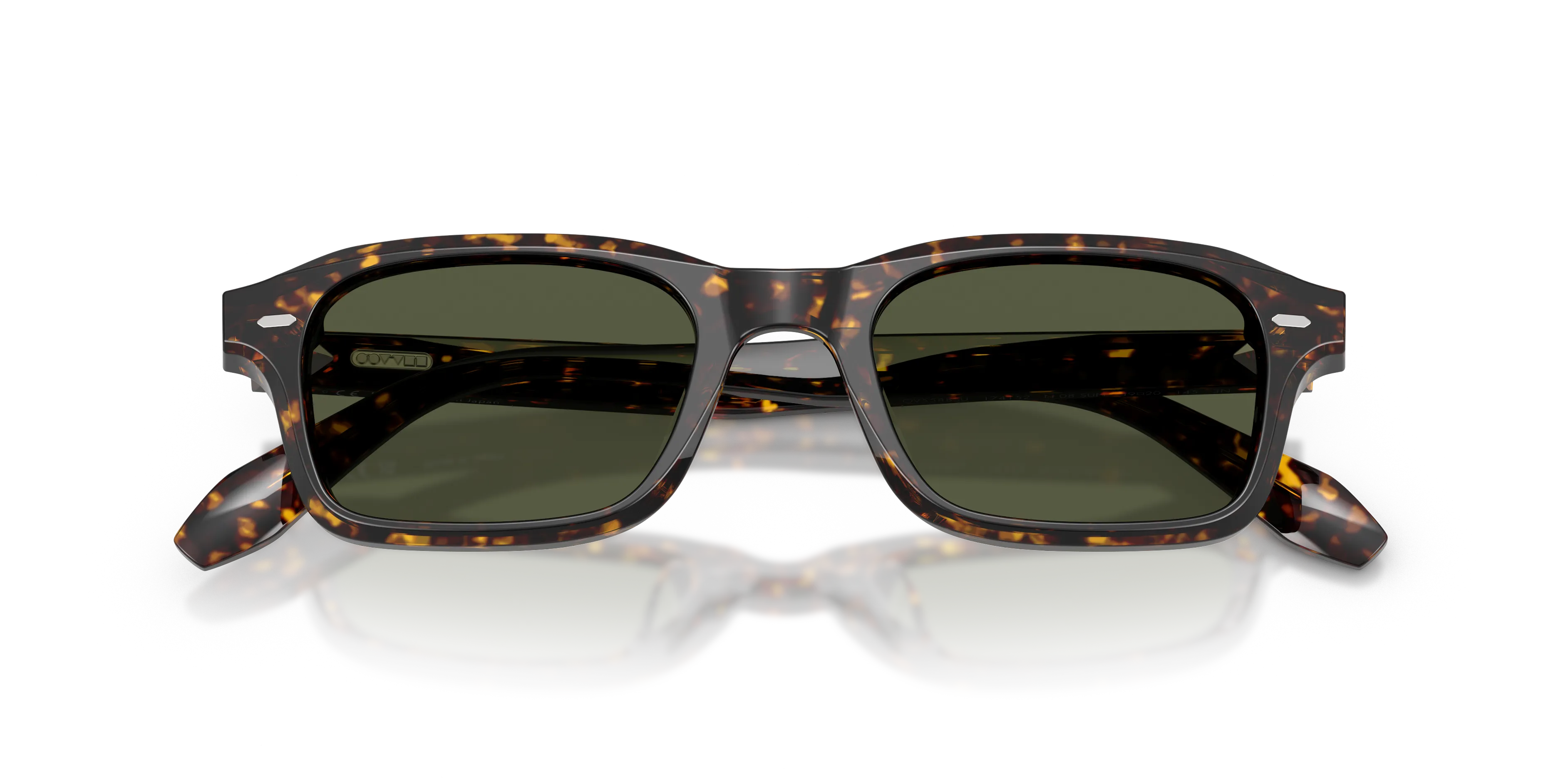 Oliver Peoples OV5588SU N.08 SUN 174152 Occhiali da sole Acetato Tartaruga Verde G15 Squadrata Normale - immagine 2