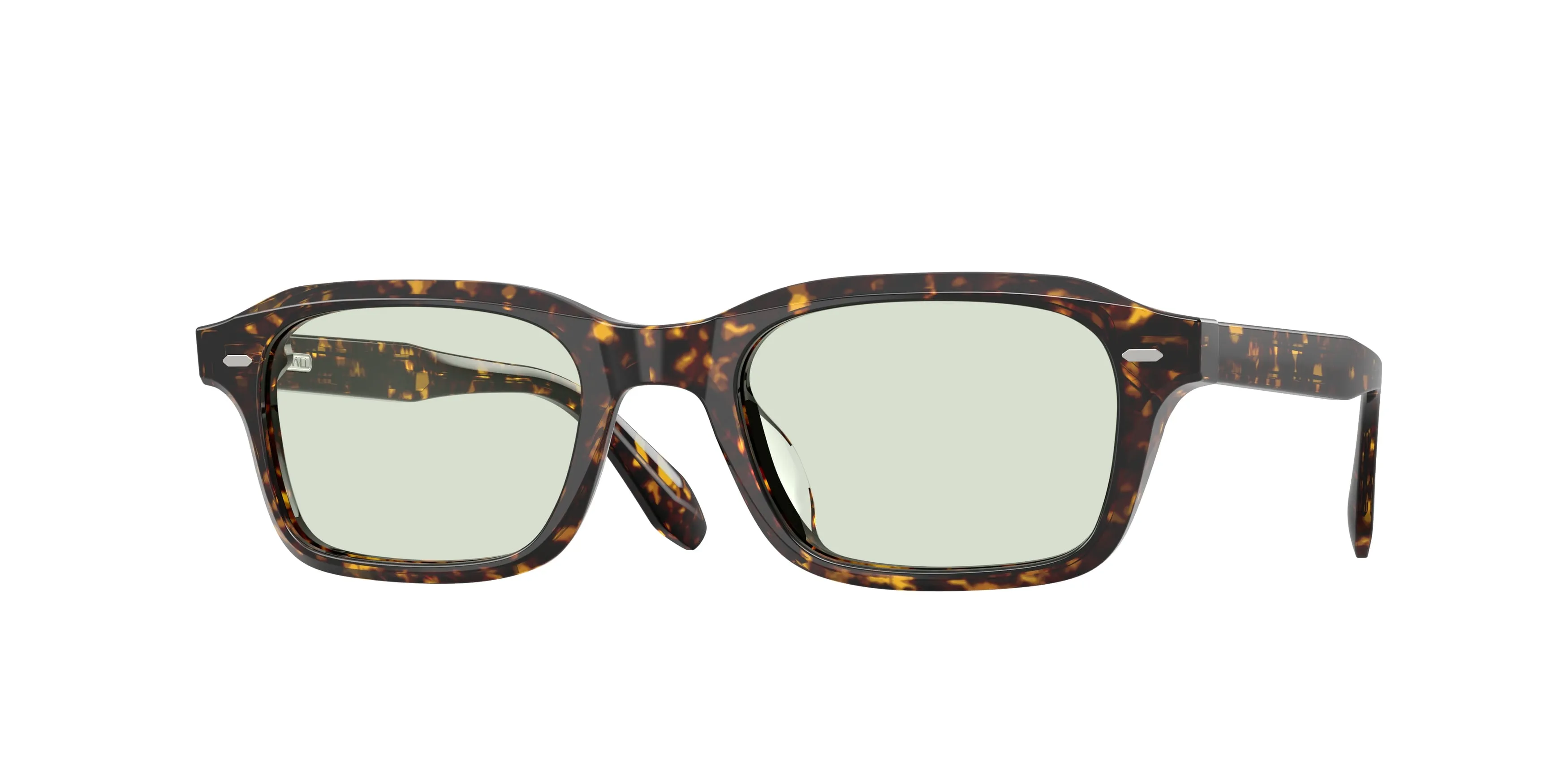 Oliver Peoples OV5588SU N.08 SUN 174121 Occhiali da sole Acetato Tartaruga Verde Squadrata Fotocromatiche - immagine 1