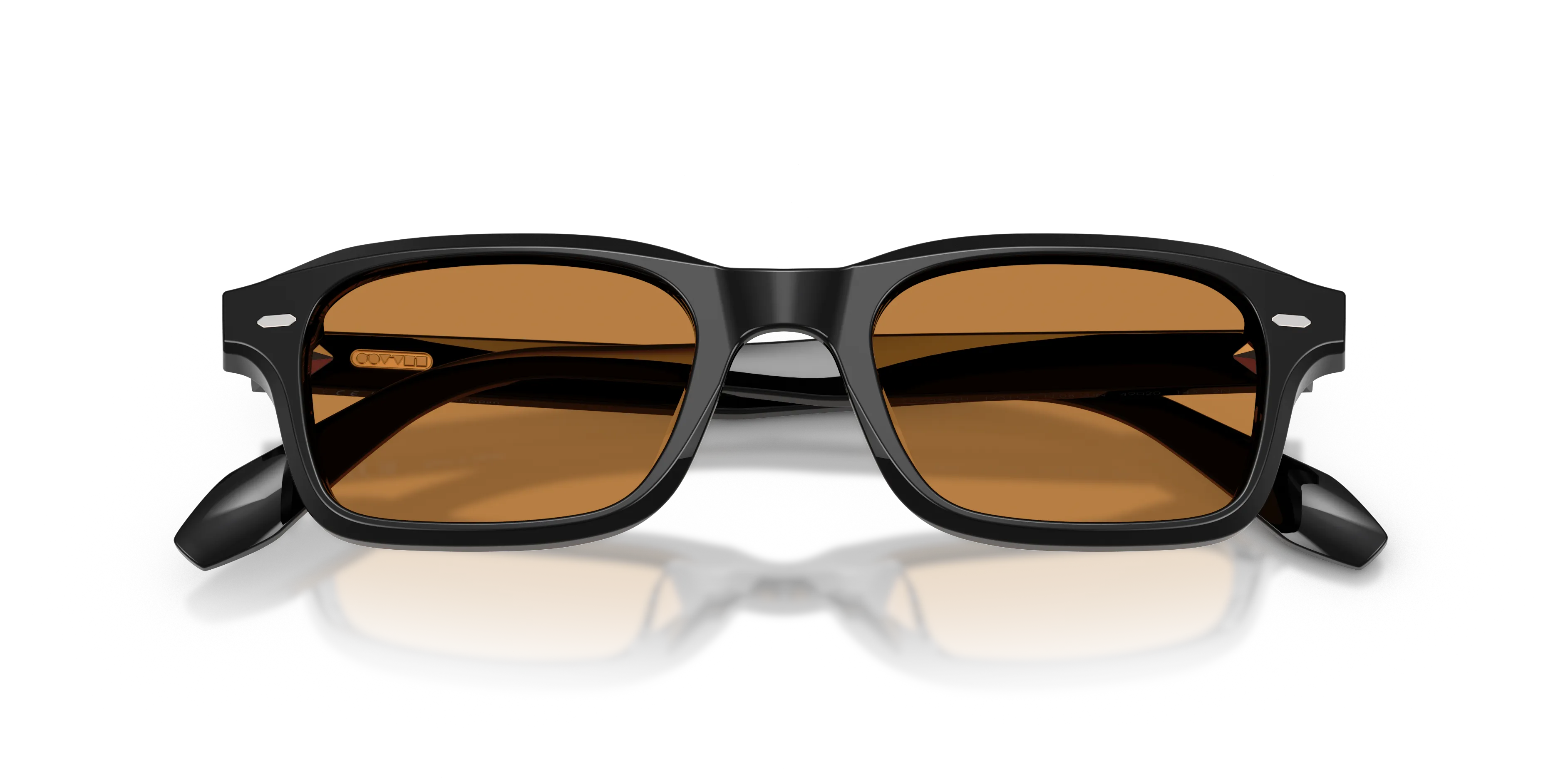 Oliver Peoples OV5588SU N.08 SUN 173153 Occhiali da sole Acetato Nero Arancione Squadrata Normale - immagine 2