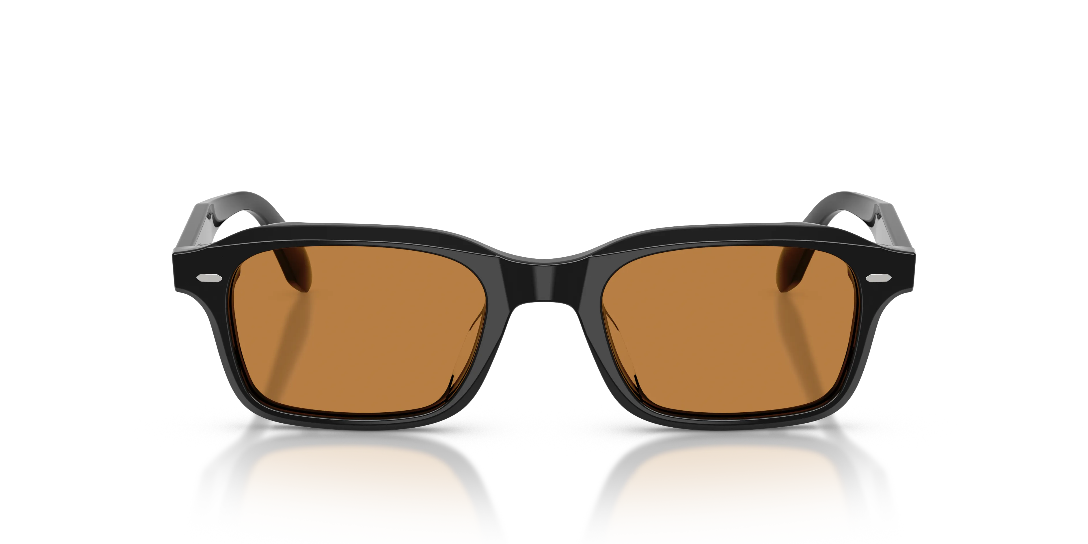 Oliver Peoples OV5588SU N.08 SUN 173153 Occhiali da sole Acetato Nero Arancione Squadrata Normale - immagine 3
