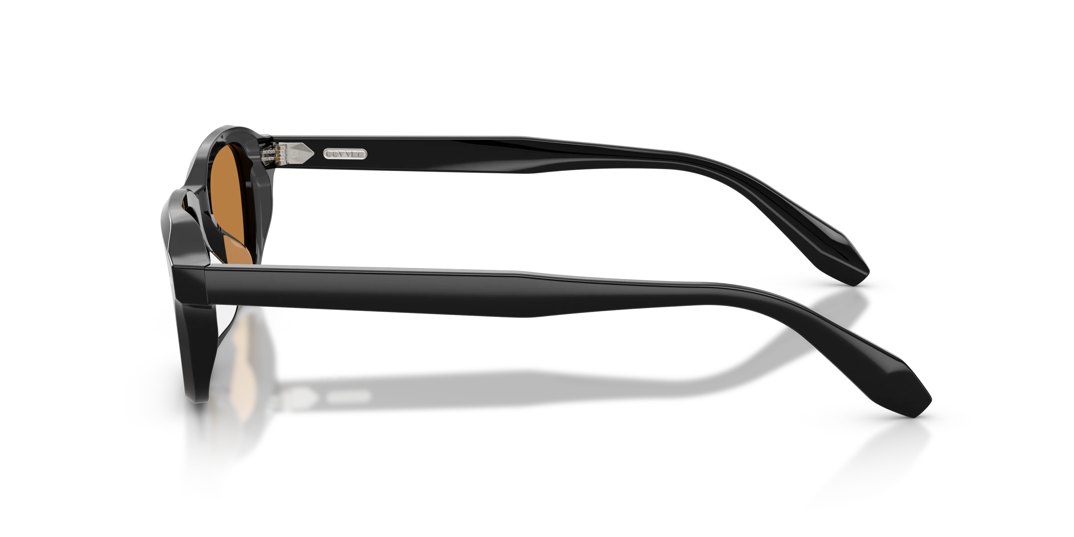 Oliver Peoples OV5588SU N.08 SUN 173153 Occhiali da sole Acetato Nero Arancione Squadrata Normale - immagine 4