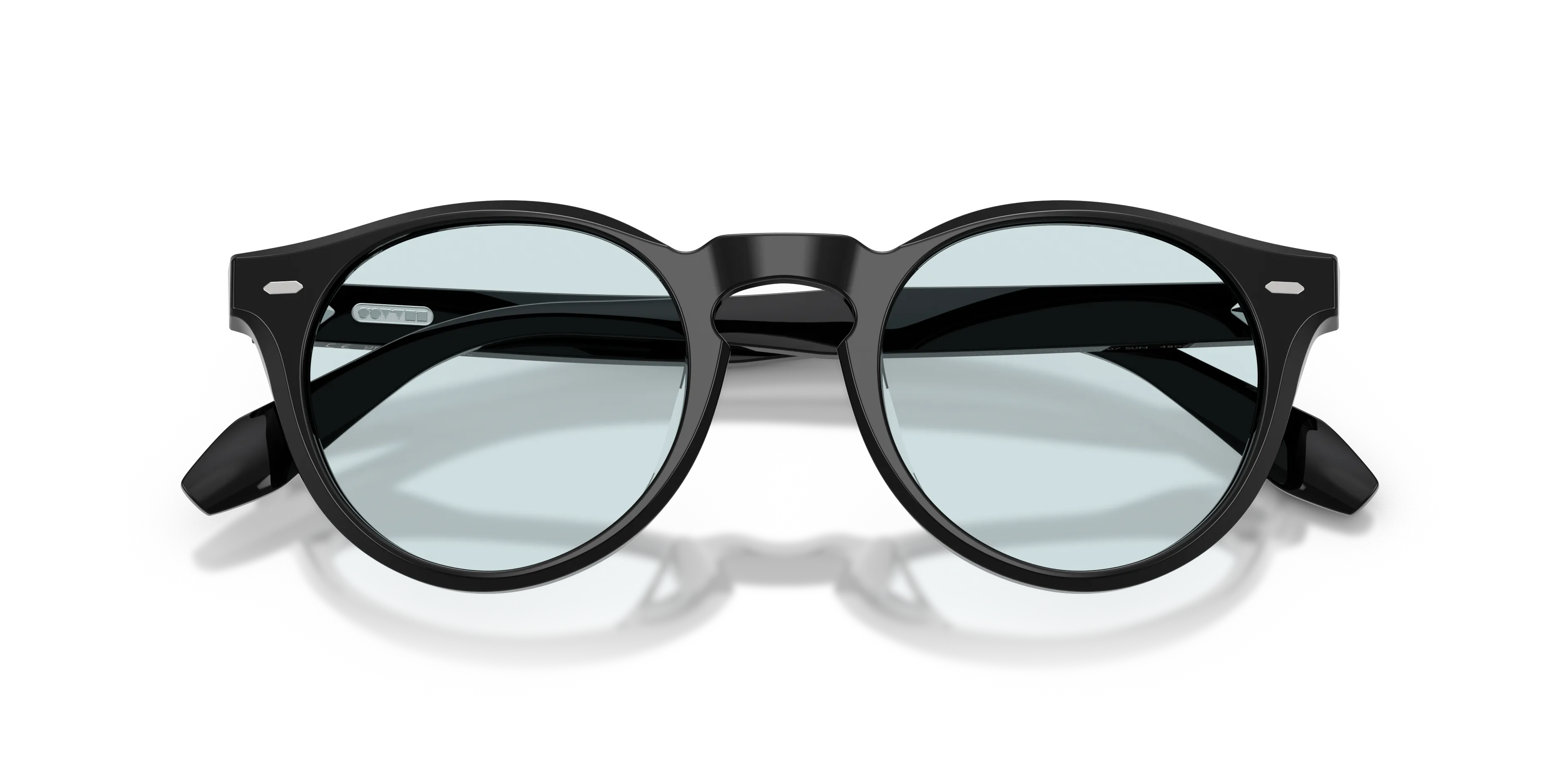 Oliver Peoples OV5587SU N.07 SUN 1731GH Occhiali da sole Acetato Nero Blu Pantos Fotocromatiche - immagine 2