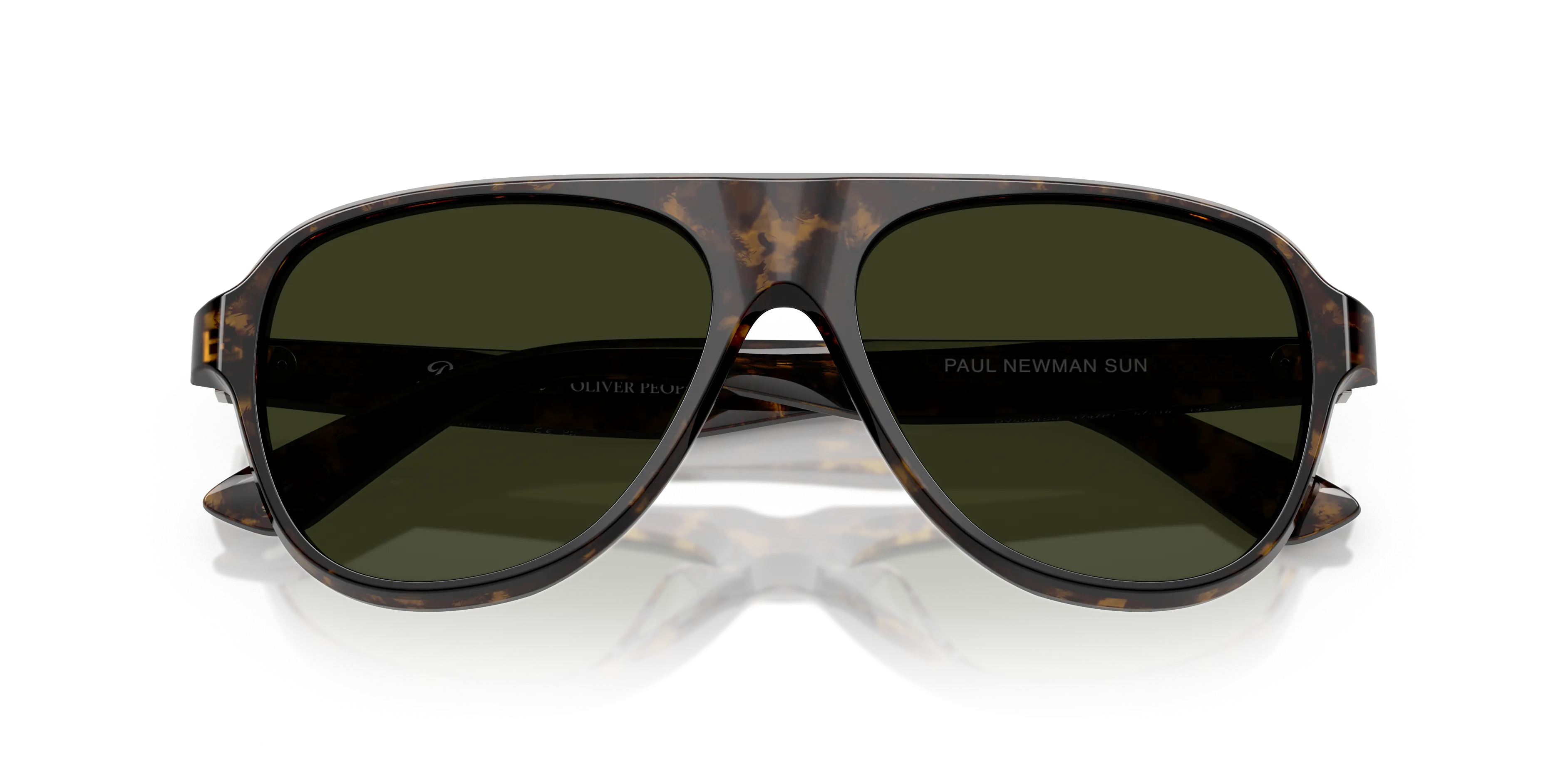 Oliver Peoples OV5581SU PAUL NEWMAN SUN 1747P1 Occhiali da sole Acetato Tartaruga Verde G15 Pilot Polarizzata - immagine 2