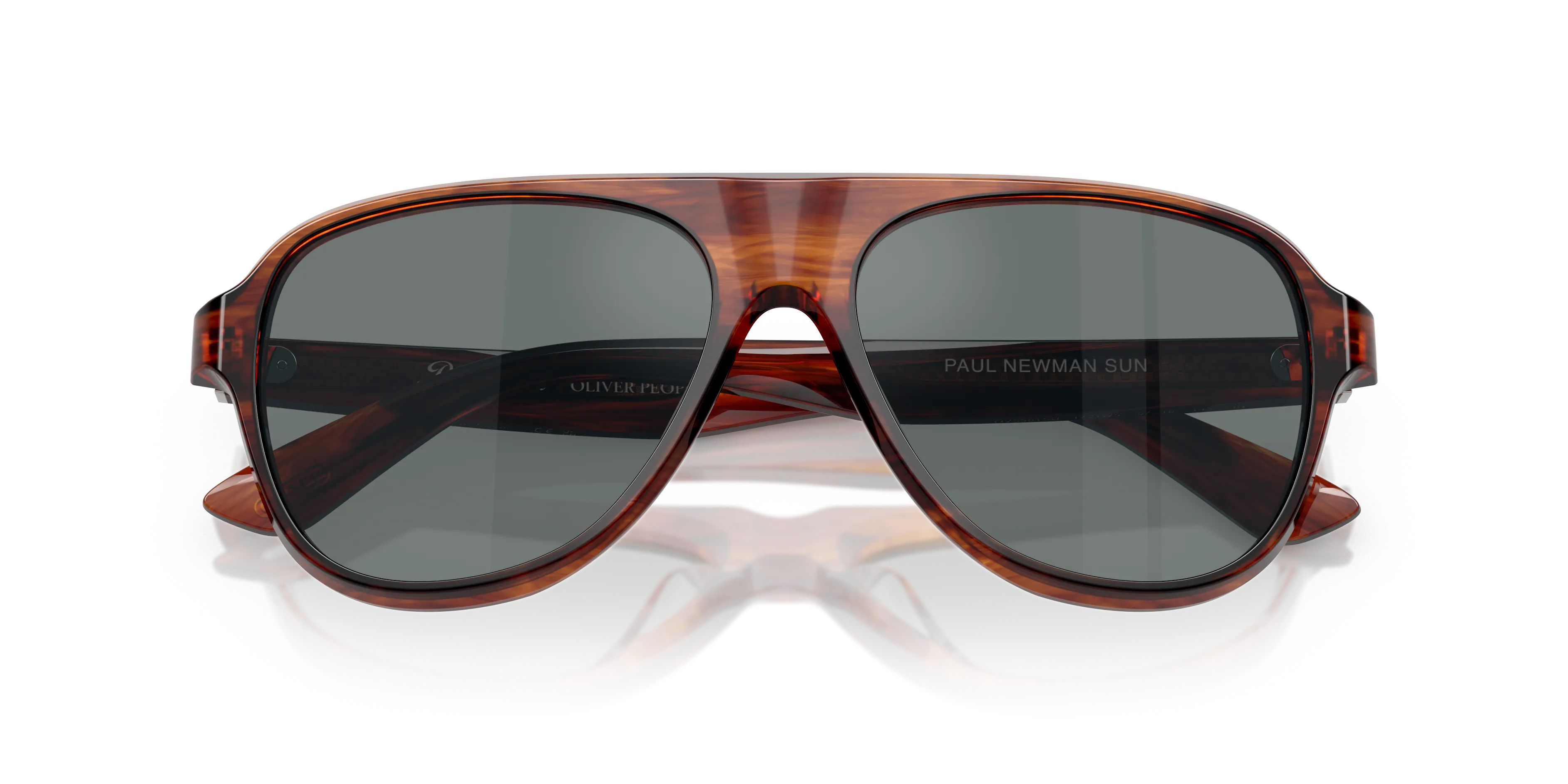 Oliver Peoples OV5581SU PAUL NEWMAN SUN 1721W5 Occhiali da sole Acetato Marrone Blu Pilot Normale - immagine 2