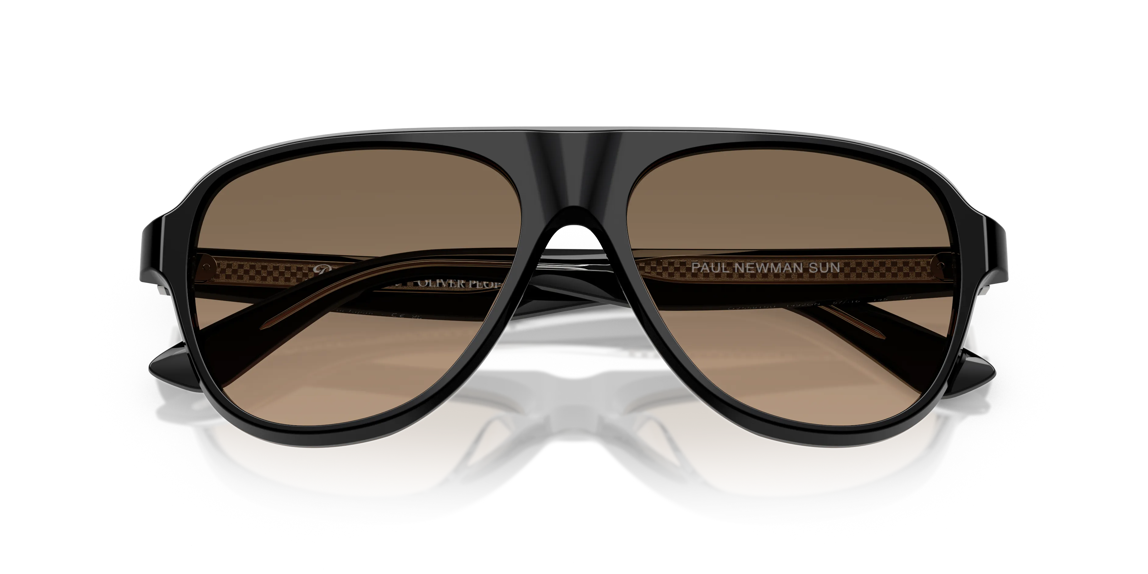 Oliver Peoples OV5581SU PAUL NEWMAN SUN 1492GN Occhiali da sole Acetato Nero Marrone Pilot Polarizzata - immagine 2