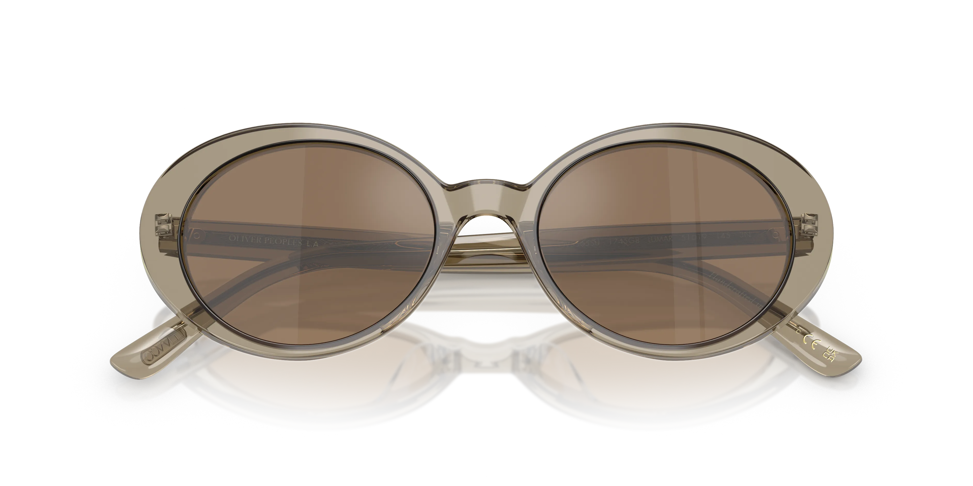 Oliver Peoples OV5565SU LUMAR 1745G8 Occhiali da sole Acetato Verde Arancione Rotonda Normale - immagine 2