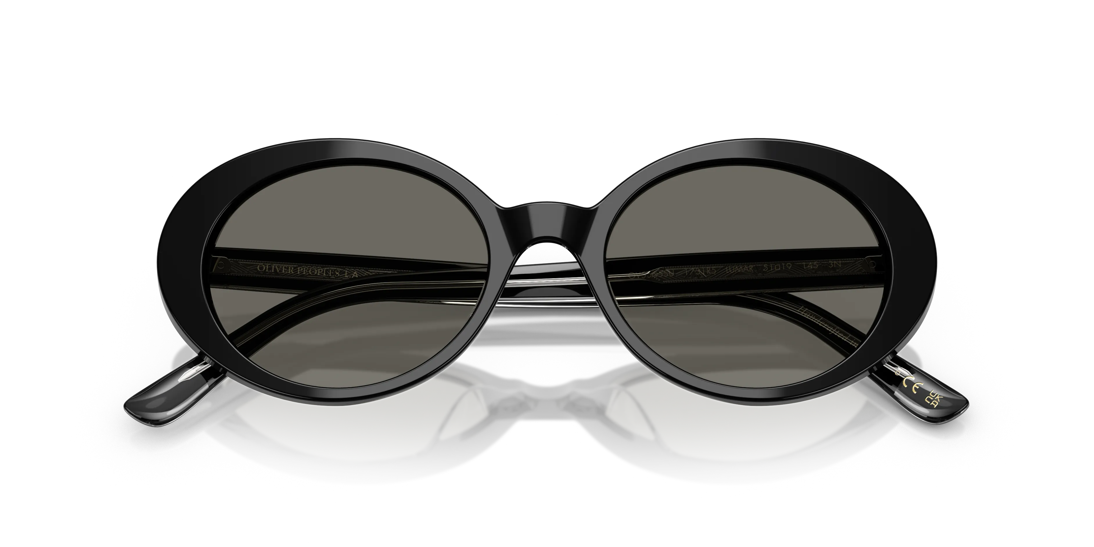 Oliver Peoples OV5565SU LUMAR 1731R5 Occhiali da sole Acetato Nero Grigio Rotonda Normale - immagine 2