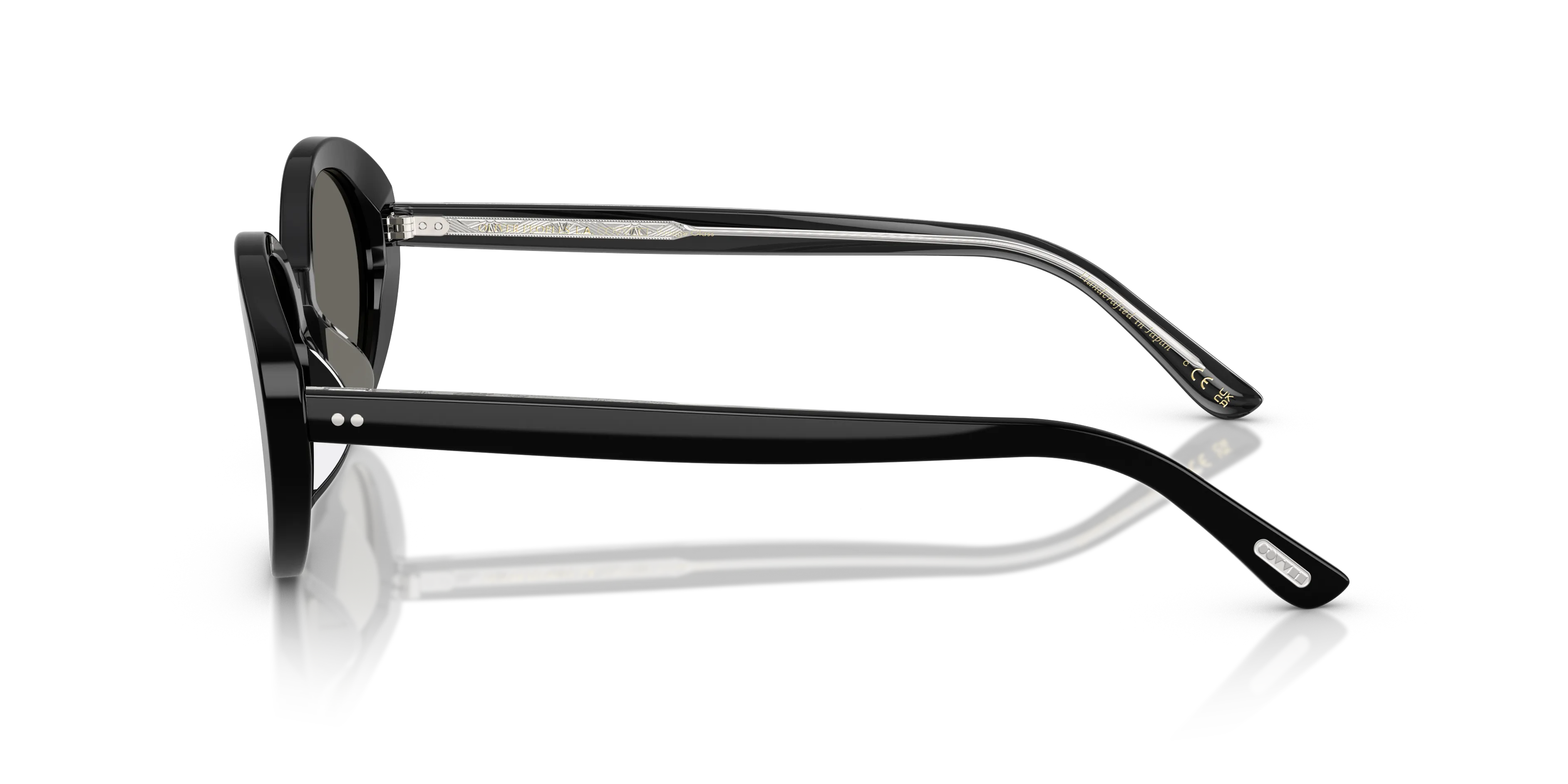 Oliver Peoples OV5565SU LUMAR 1731R5 Occhiali da sole Acetato Nero Grigio Rotonda Normale - immagine 4