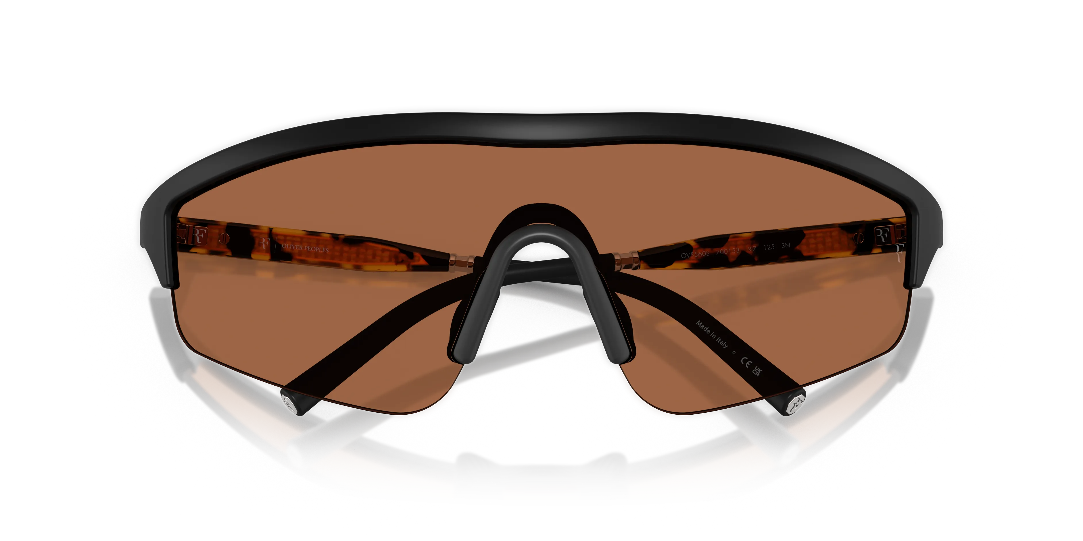 Oliver Peoples OV5560S R-7 700153 Occhiali da sole Iniettato Nero Marrone Geometrica Normale - immagine 2
