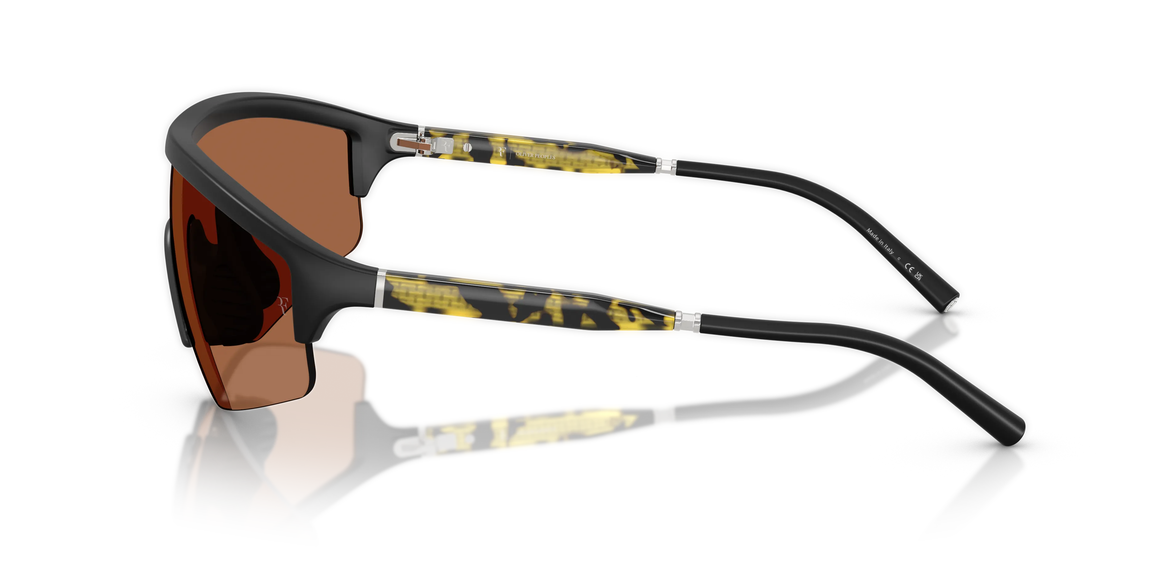 Oliver Peoples OV5560S R-7 700153 Occhiali da sole Iniettato Nero Marrone Geometrica Normale - immagine 4