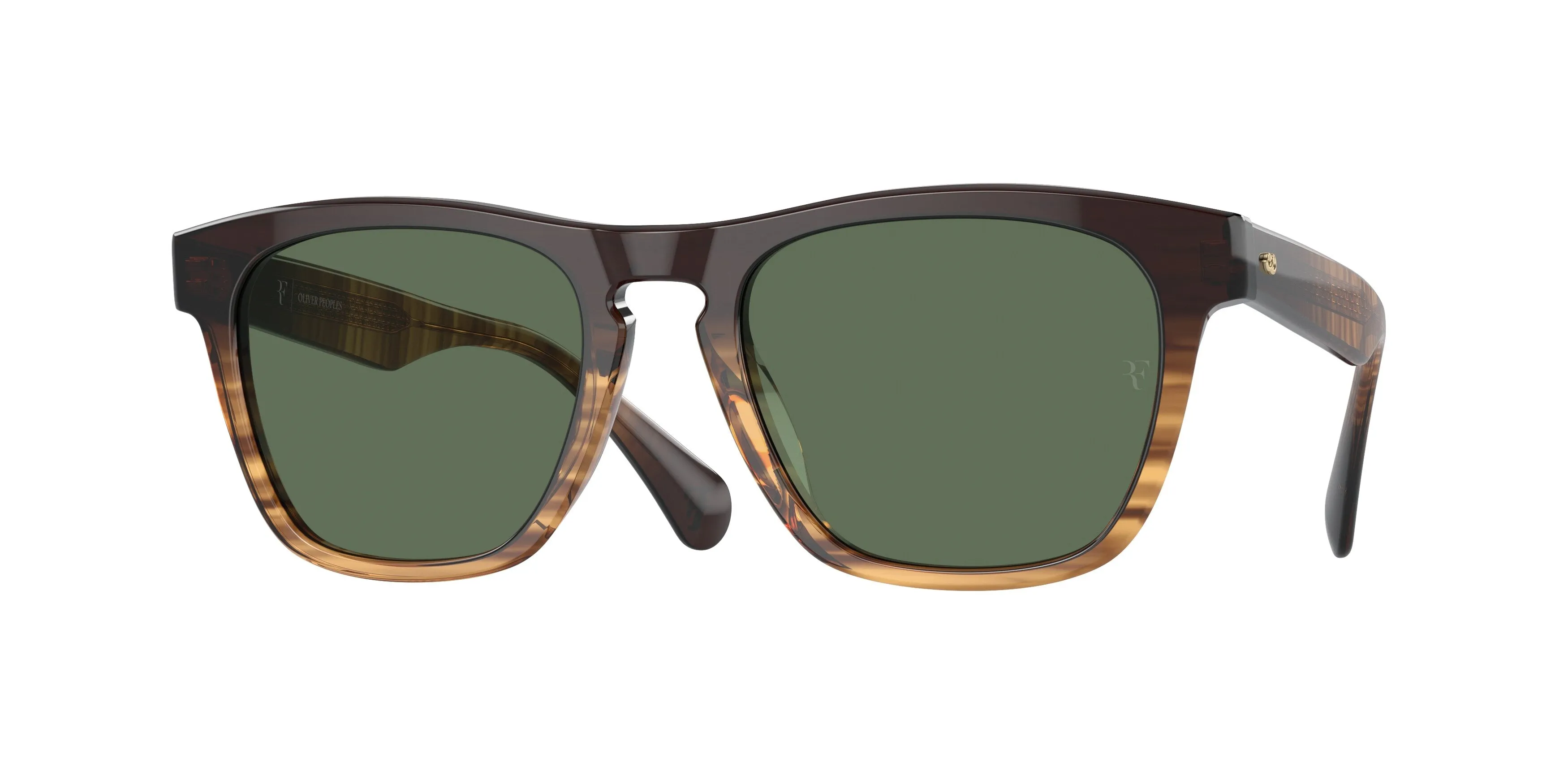 Oliver Peoples OV5555SU R-3 13929A Occhiali da sole Acetato Marrone Verde G15 Pillow Polarizzata - immagine 1
