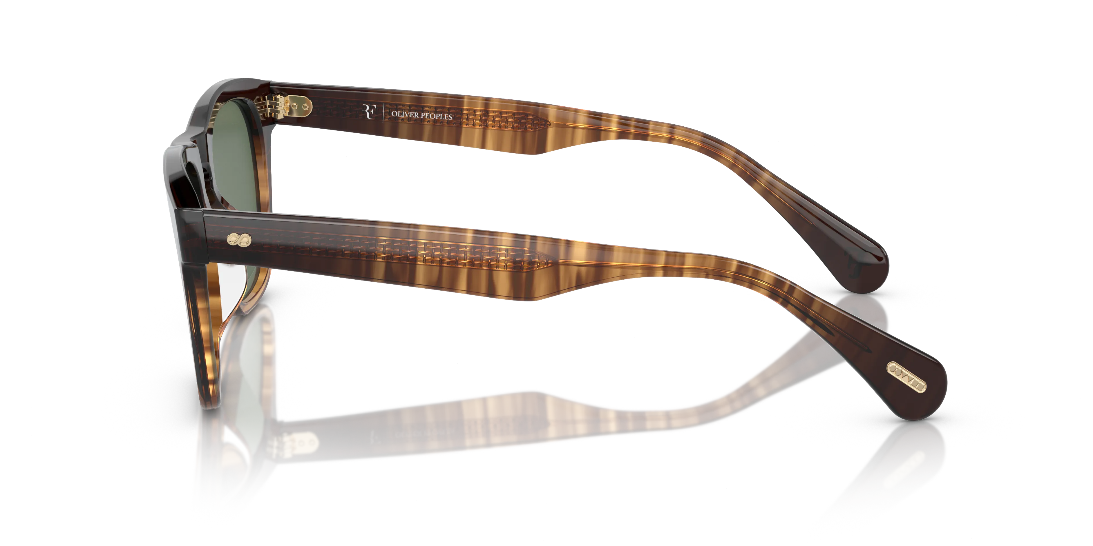 Oliver Peoples OV5555SU R-3 13929A Occhiali da sole Acetato Marrone Verde G15 Pillow Polarizzata - immagine 4