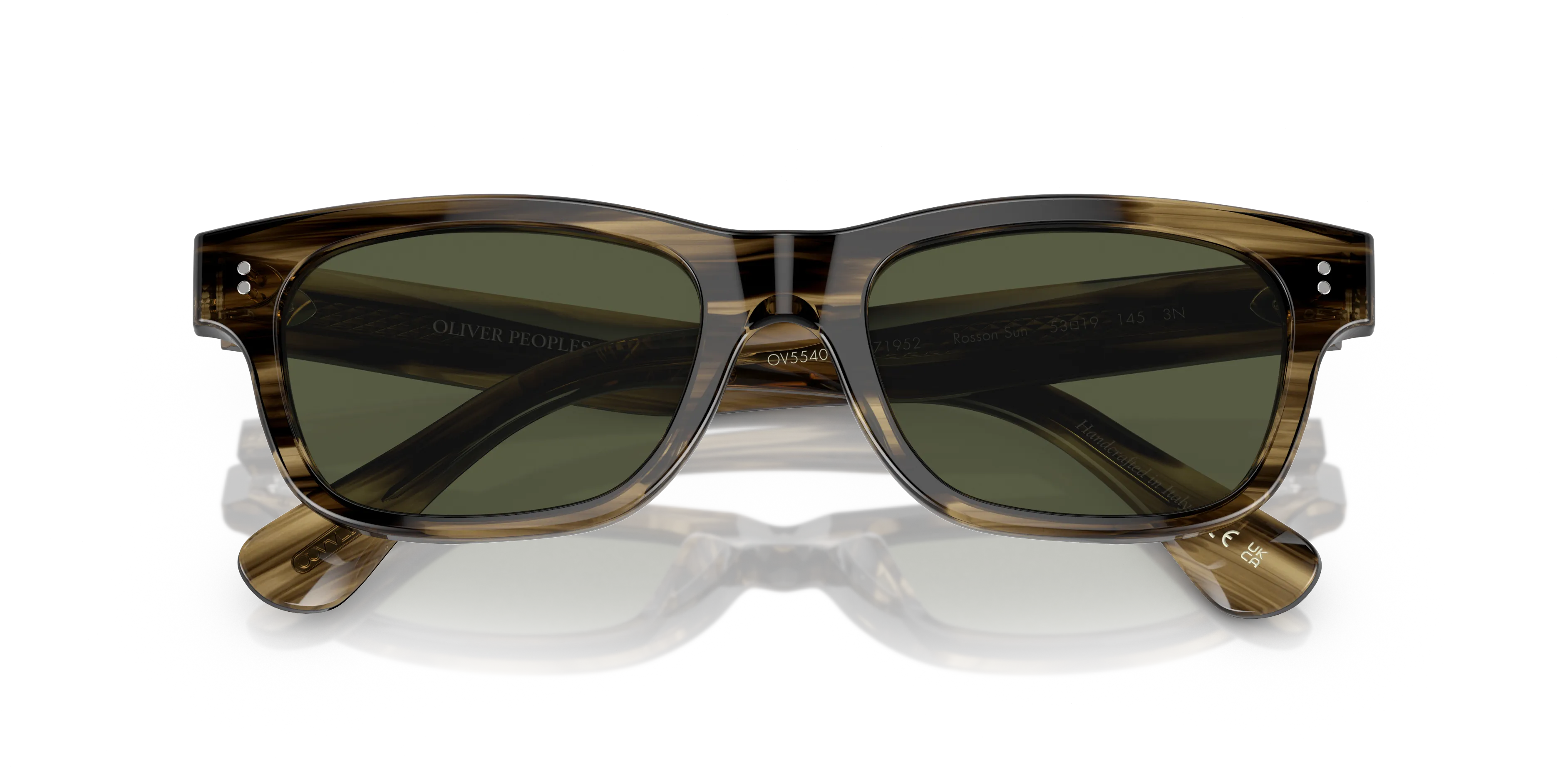 Oliver Peoples OV5540SU ROSSON SUN 171952 Occhiali da sole Acetato Verde Verde G15 Pillow Normale - immagine 2