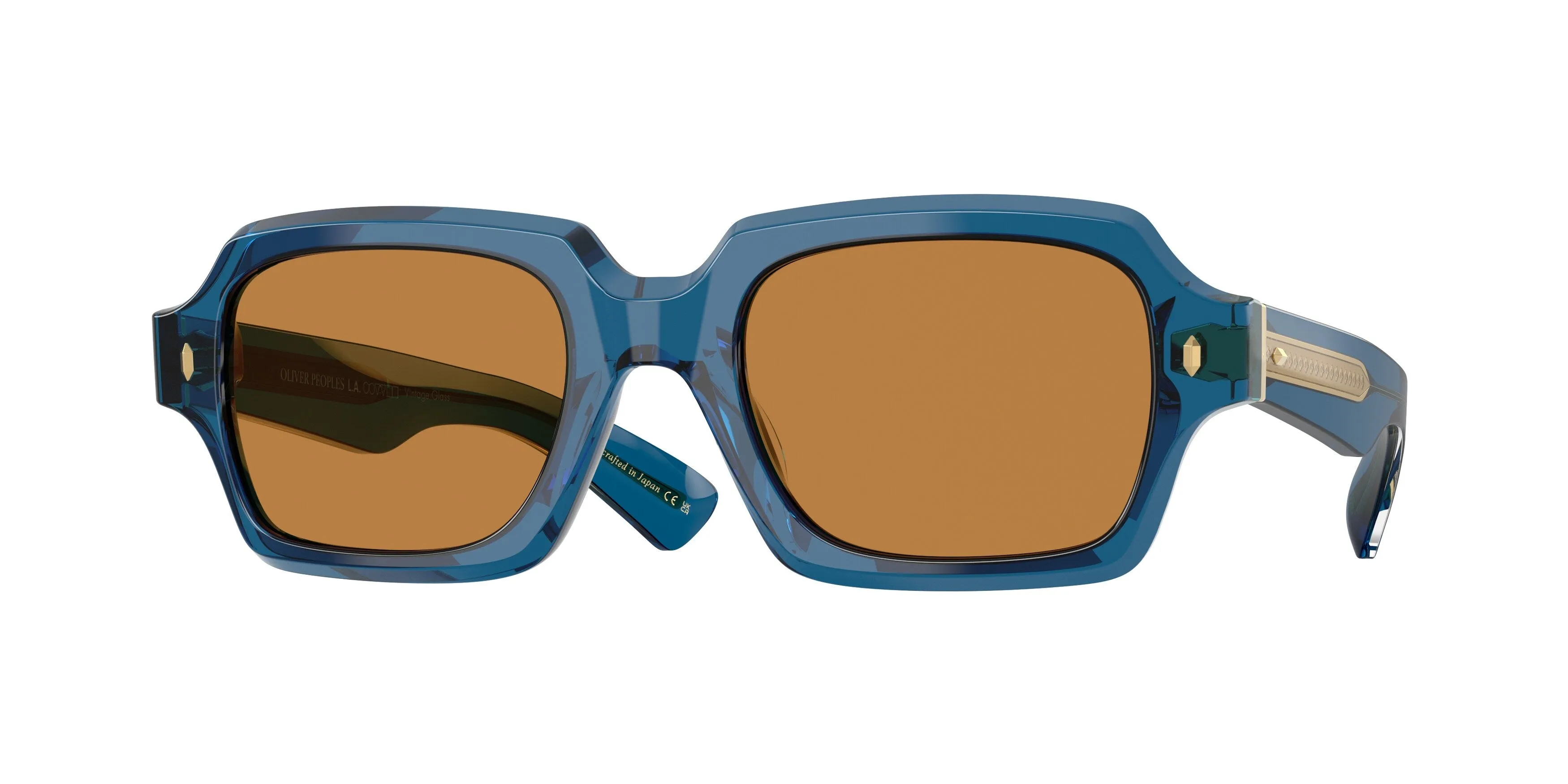 Oliver Peoples OV5539SU DEVANEY 179353 Occhiali da sole Acetato Blu Arancione Squadrata Normale - immagine 1