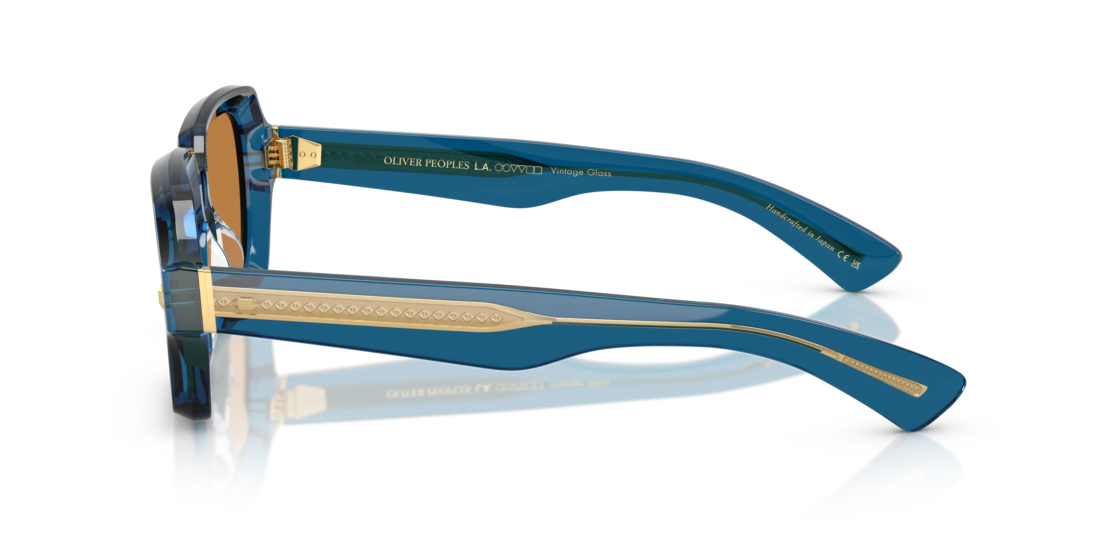 Oliver Peoples OV5539SU DEVANEY 179353 Occhiali da sole Acetato Blu Arancione Squadrata Normale - immagine 4