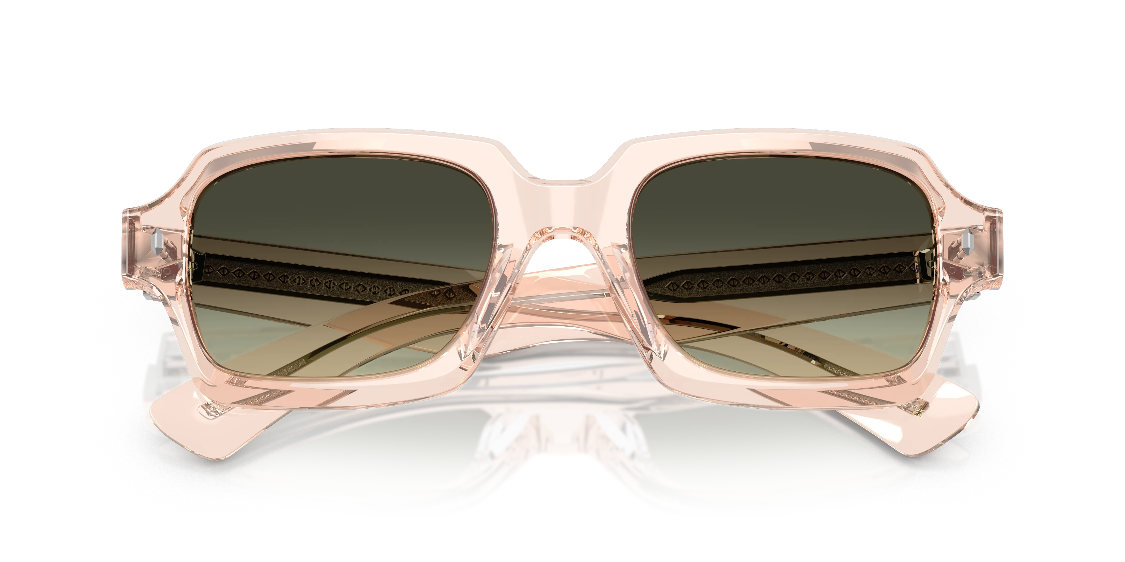 Oliver Peoples OV5539SU DEVANEY 1743BH Occhiali da sole Acetato Rosso Verde G15 Squadrata Normale - immagine 2