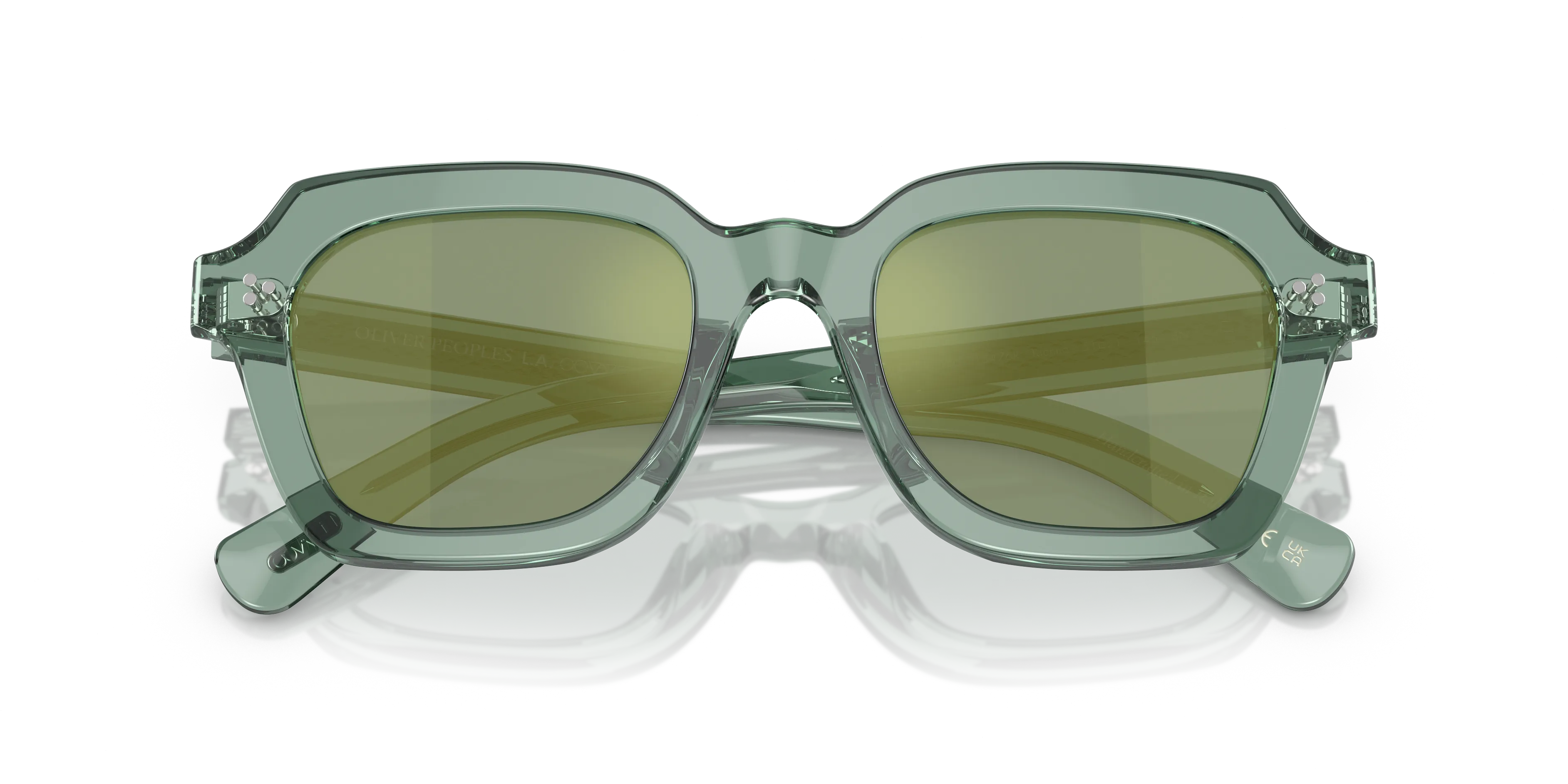 Oliver Peoples OV5526SU KIENNA 15476R Occhiali da sole Acetato Verde Grigio Pillow Normale - immagine 2