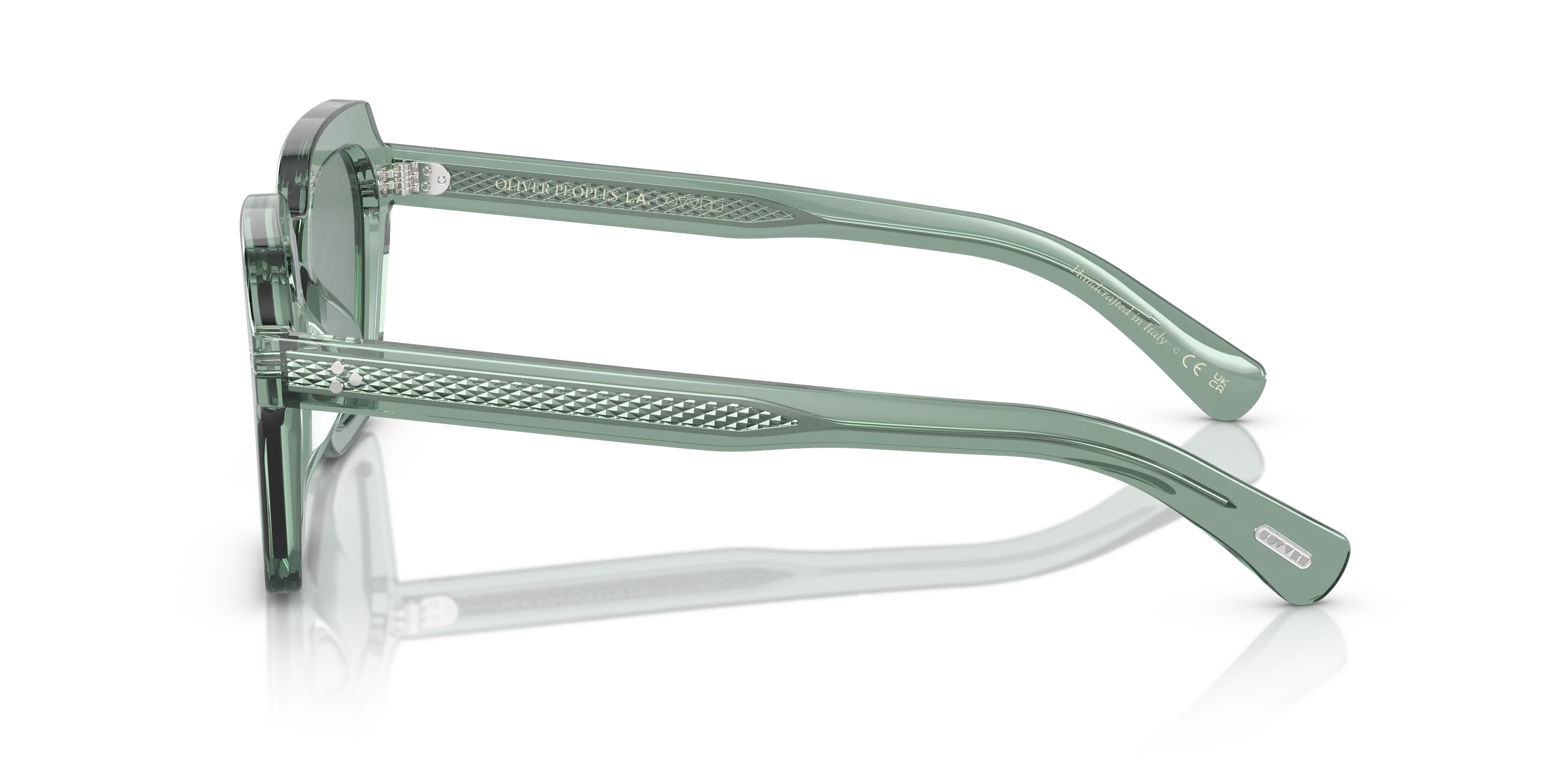 Oliver Peoples OV5526SU KIENNA 15476R Occhiali da sole Acetato Verde Grigio Pillow Normale - immagine 4