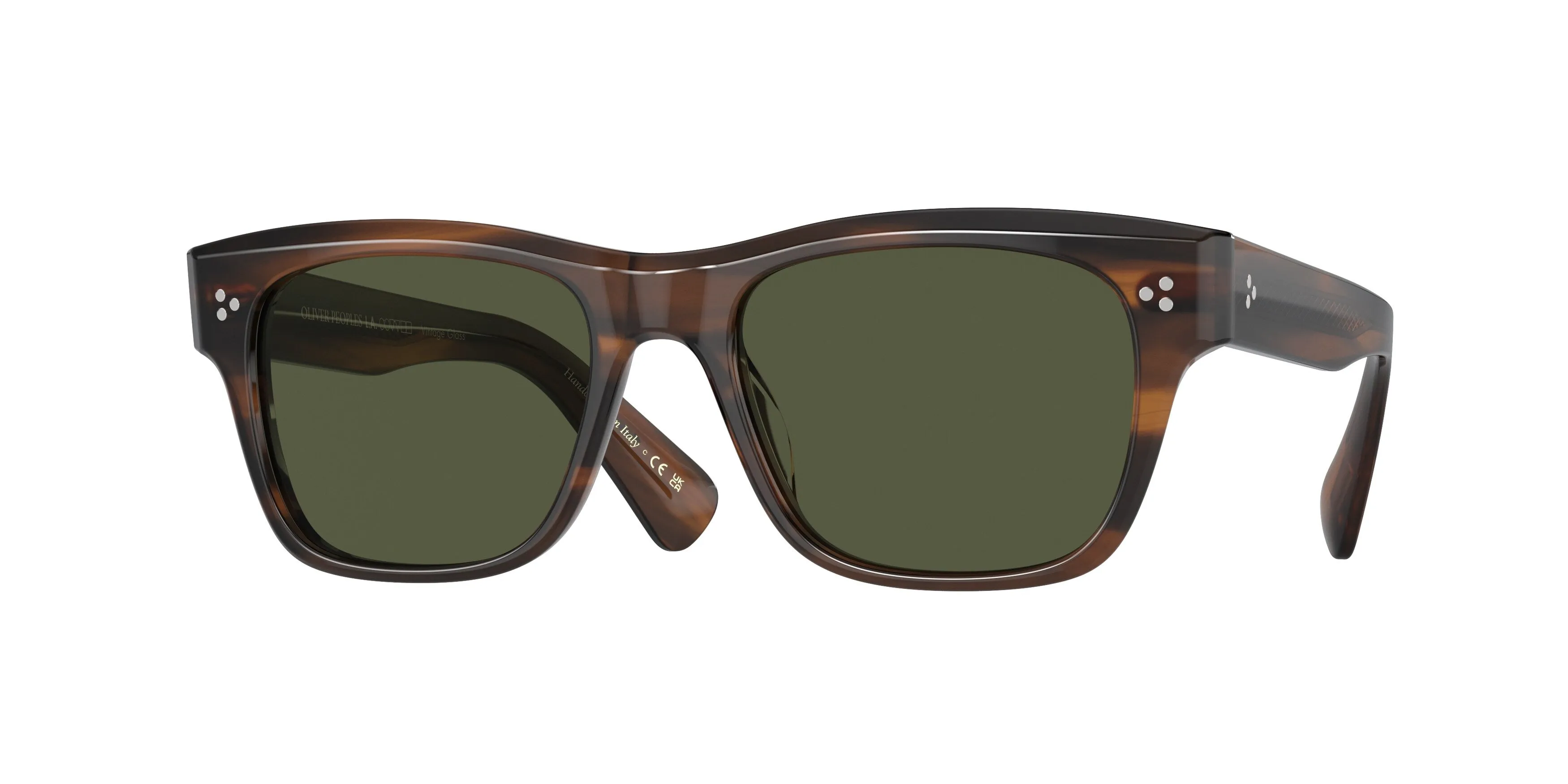 Oliver Peoples OV5524SU BIRELL SUN 172452 Occhiali da sole Acetato Marrone Verde G15 Pillow Normale - immagine 1