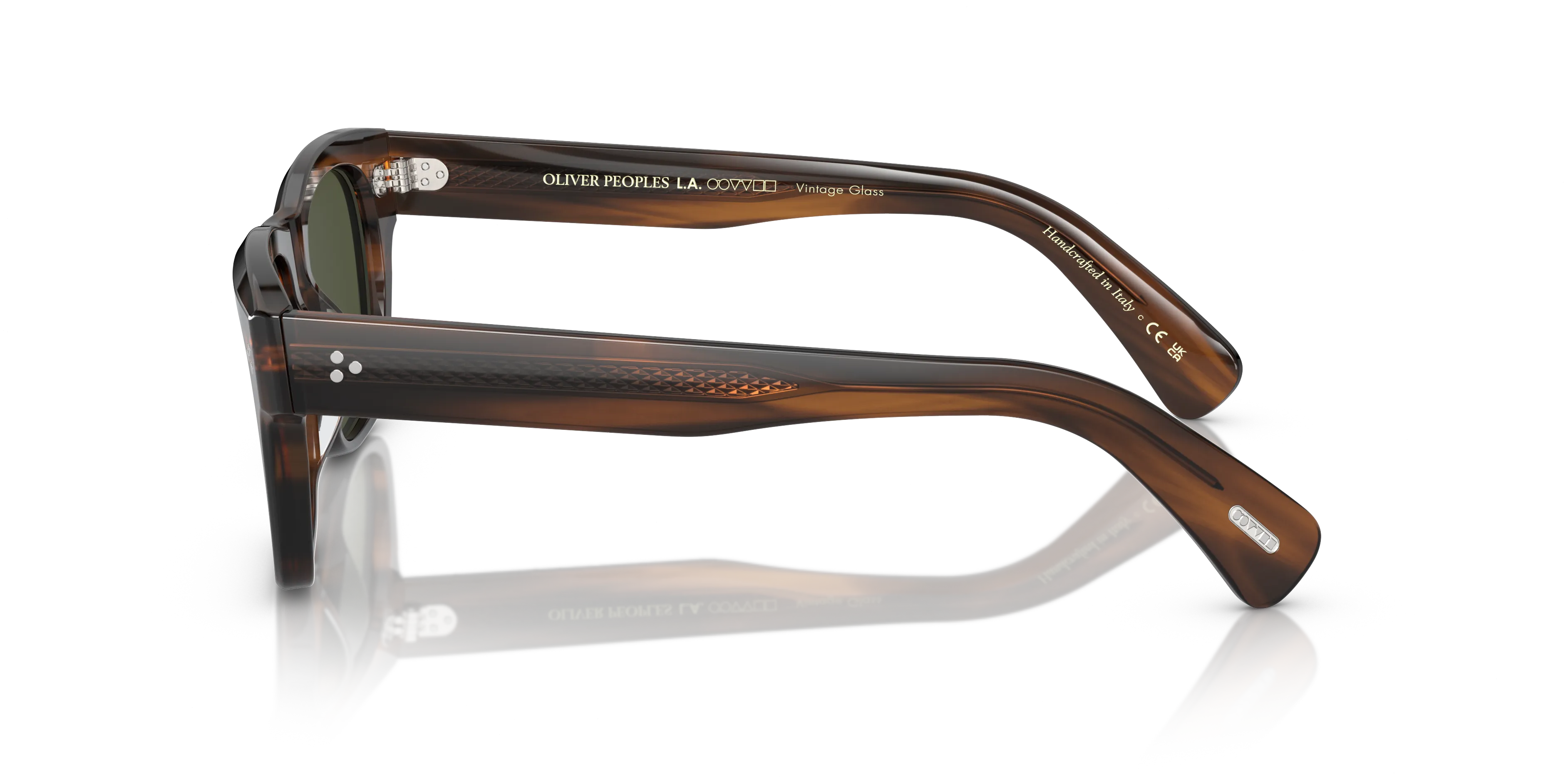 Oliver Peoples OV5524SU BIRELL SUN 172452 Occhiali da sole Acetato Marrone Verde G15 Pillow Normale - immagine 4