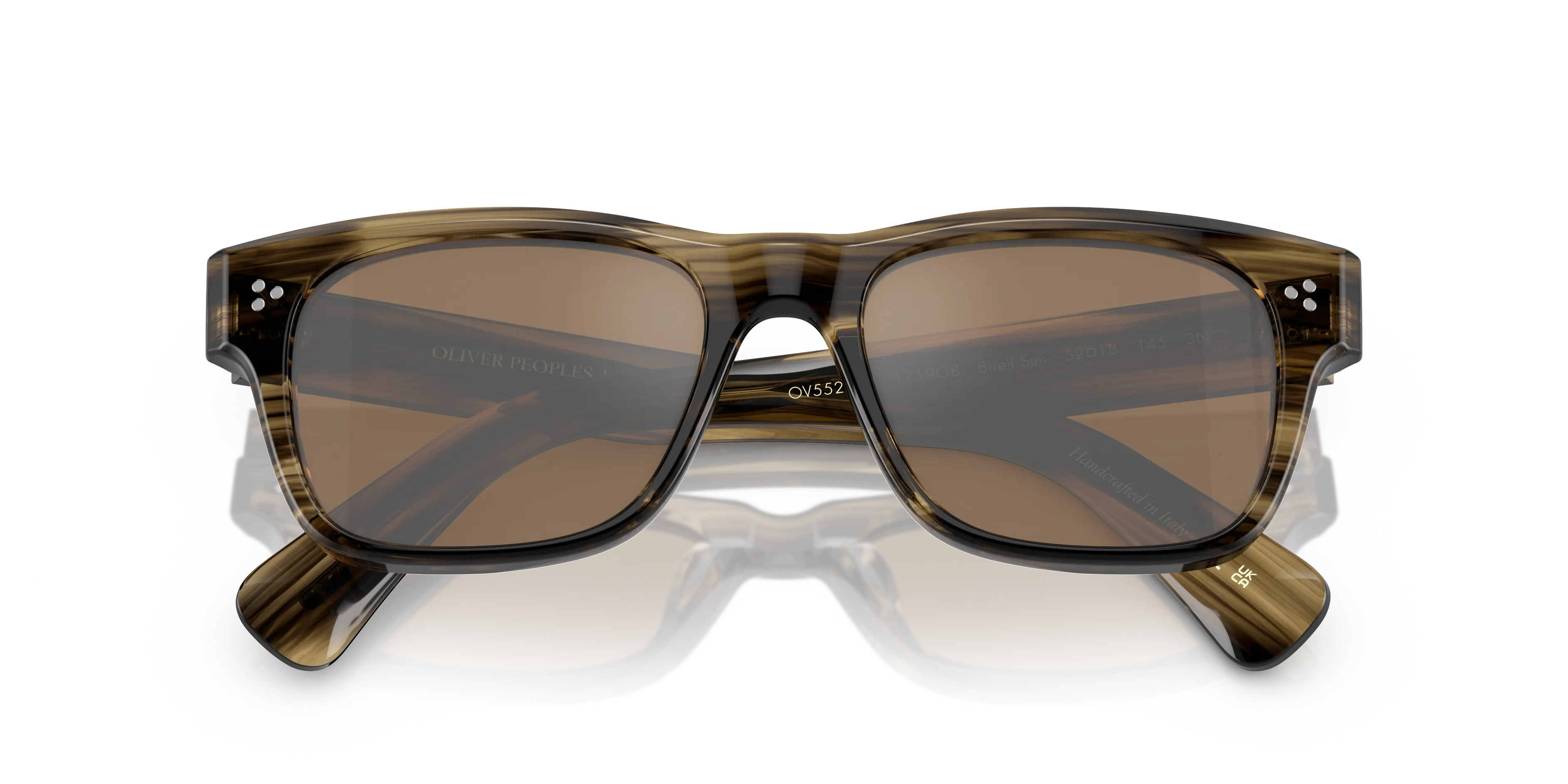 Oliver Peoples OV5524SU BIRELL SUN 1719G8 Occhiali da sole Acetato Verde Arancione Pillow Normale - immagine 2