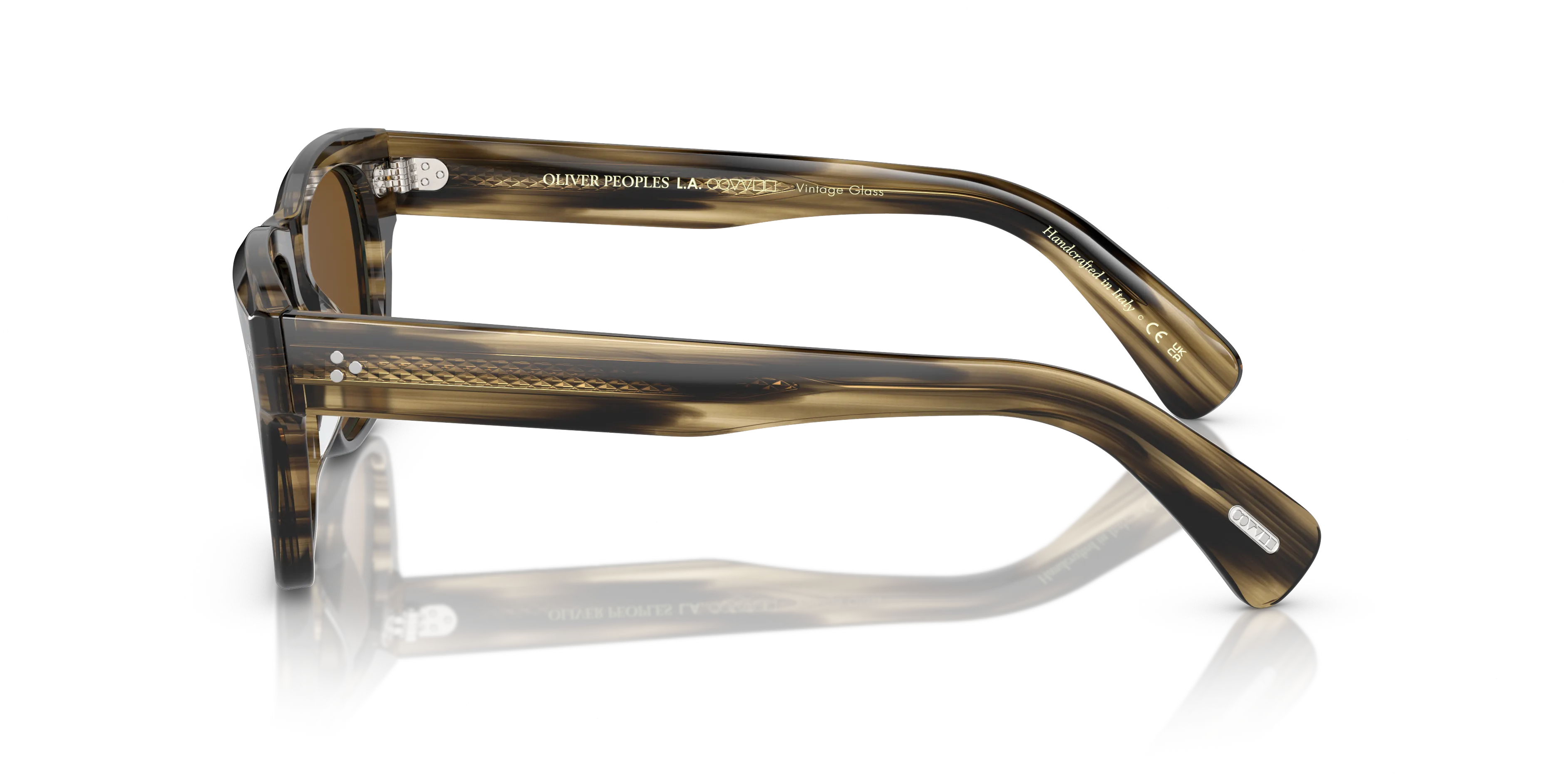 Oliver Peoples OV5524SU BIRELL SUN 1719G8 Occhiali da sole Acetato Verde Arancione Pillow Normale - immagine 4