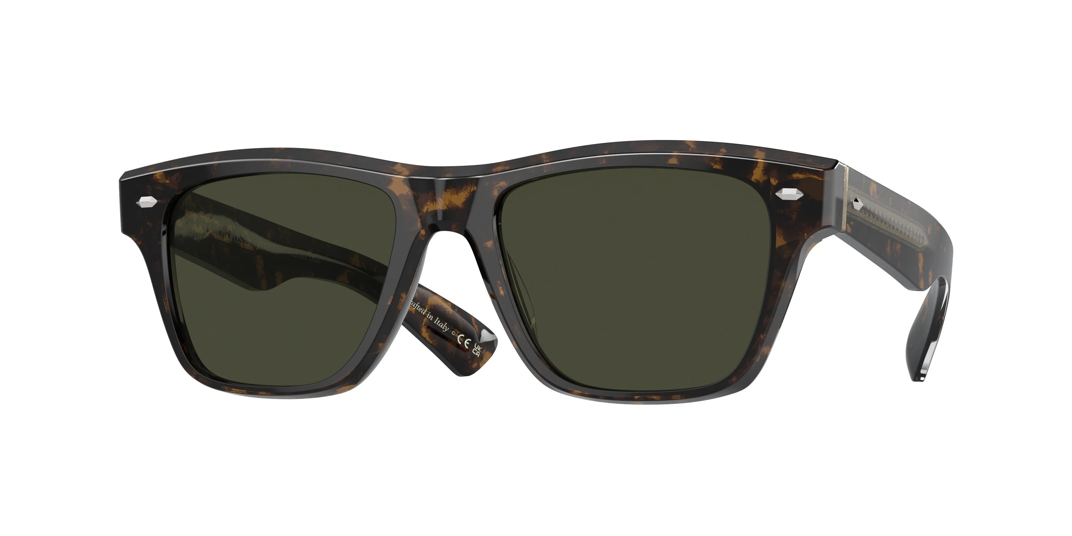 Oliver Peoples OV5522SU OLIVER SIXTIES SUN 1747P1 Occhiali da sole Acetato Tartaruga Verde G15 Pillow Polarizzata - immagine 1