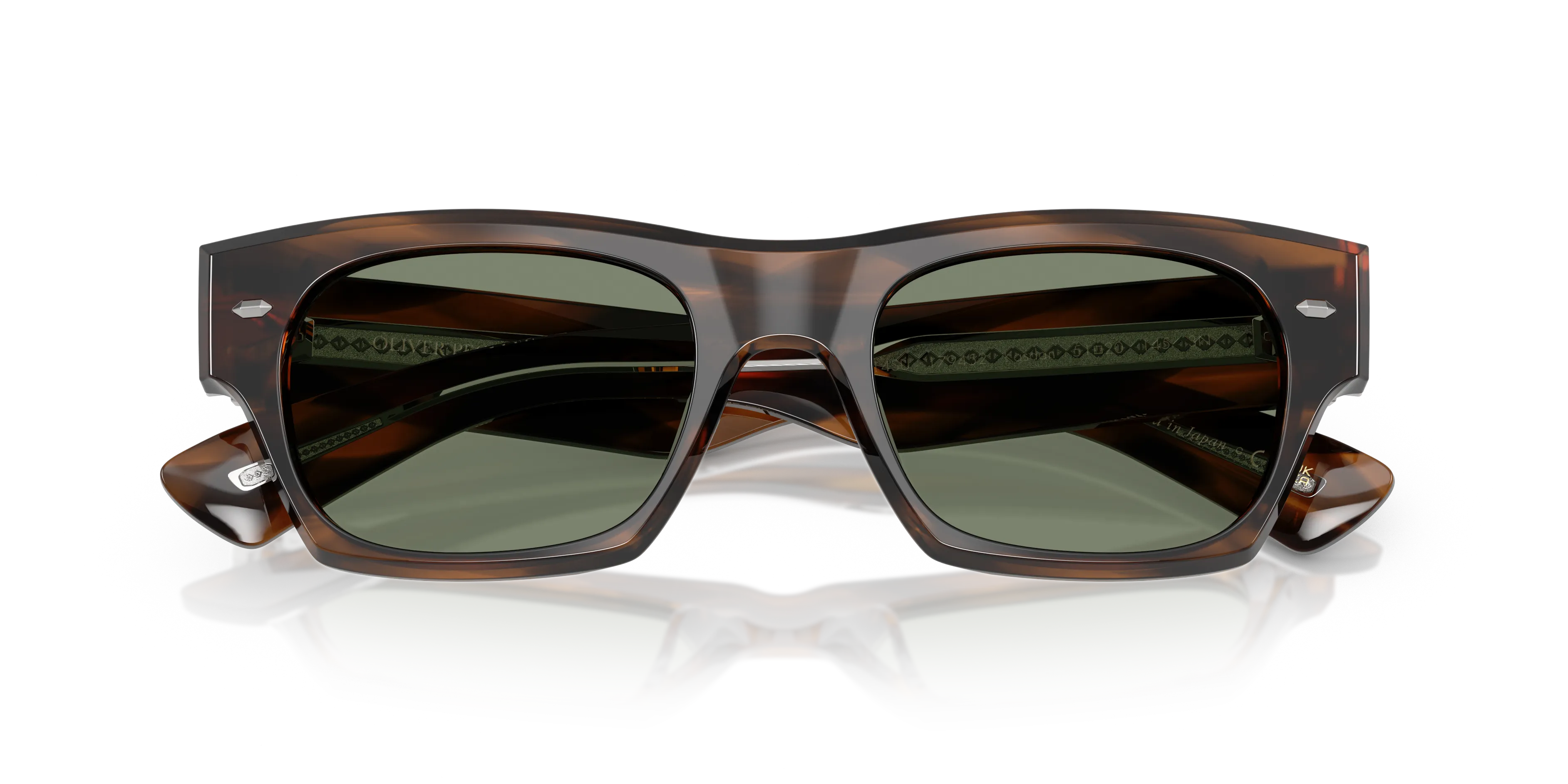 Oliver Peoples OV5514SU KASDAN 179452 Occhiali da sole Acetato Marrone Verde G15 Squadrata Normale - immagine 2