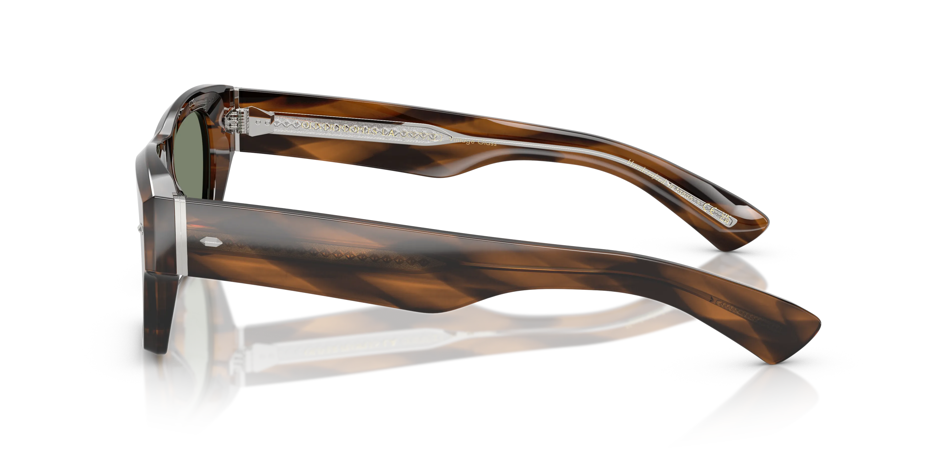 Oliver Peoples OV5514SU KASDAN 179452 Occhiali da sole Acetato Marrone Verde G15 Squadrata Normale - immagine 4