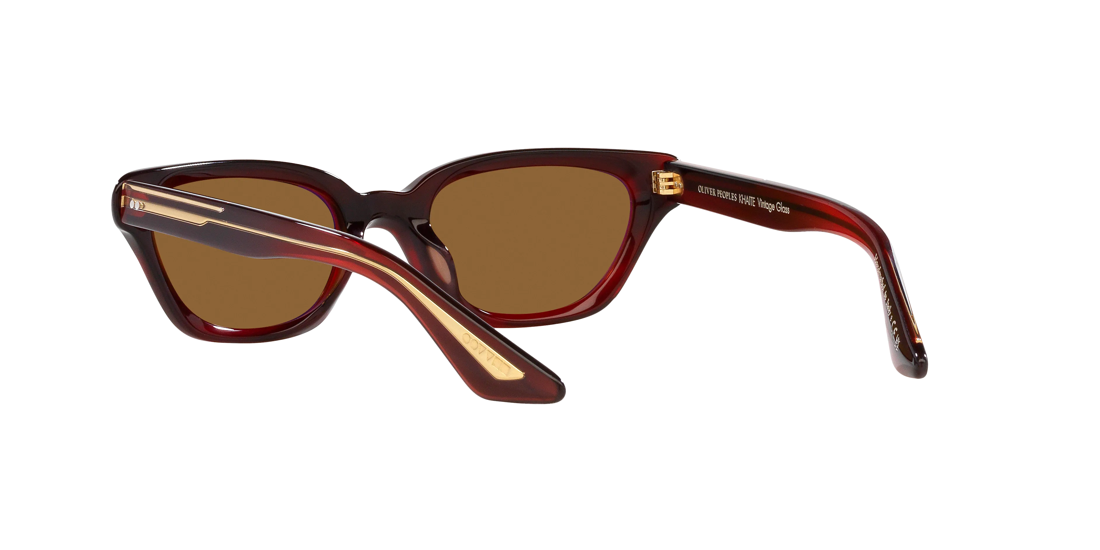 Oliver Peoples OV5512SU 1983C 167553 Occhiali da sole Acetato Rosso Marrone Cat Eye Normale - immagine 4