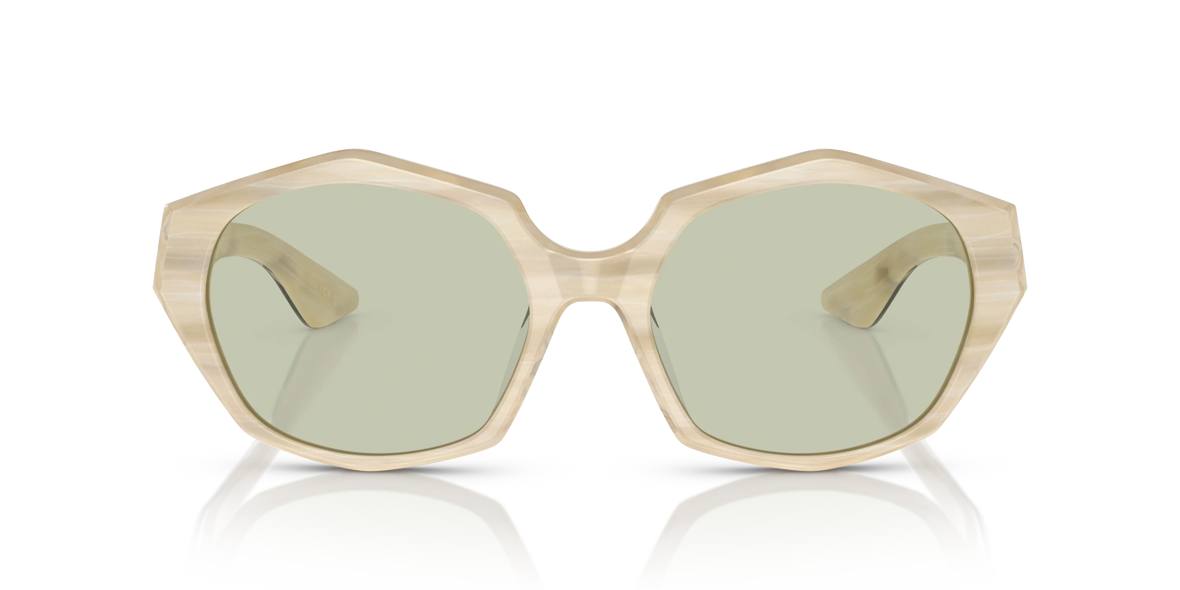 Oliver Peoples OV5511SU 1971C 10492 Occhiali da sole Acetato Beige Verde Cat Eye Normale - immagine 3