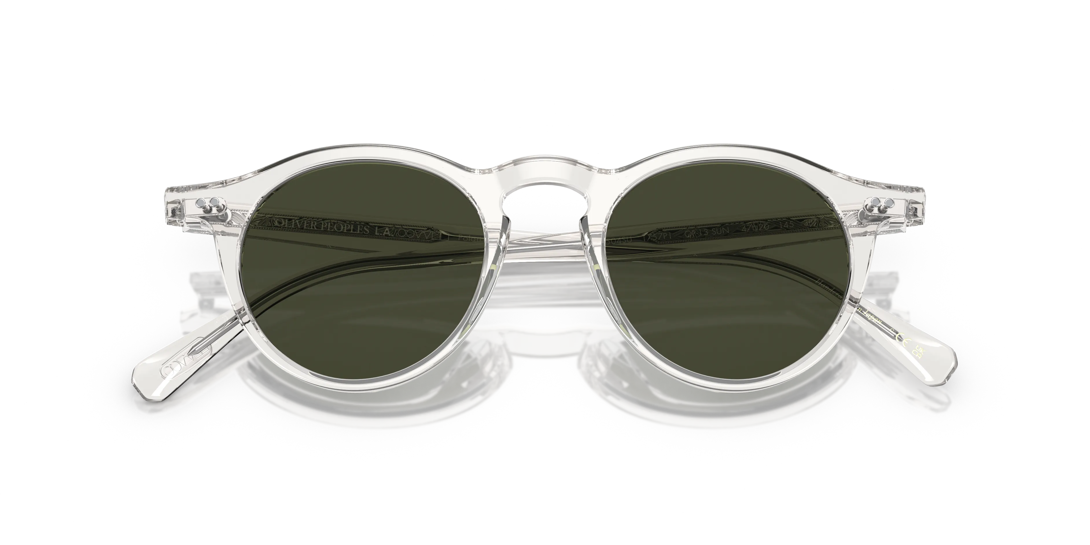 Oliver Peoples OV5504SU OP-13 SUN 1757P1 Occhiali da sole Acetato Grigio Verde G15 Rotonda Polarizzata - immagine 2