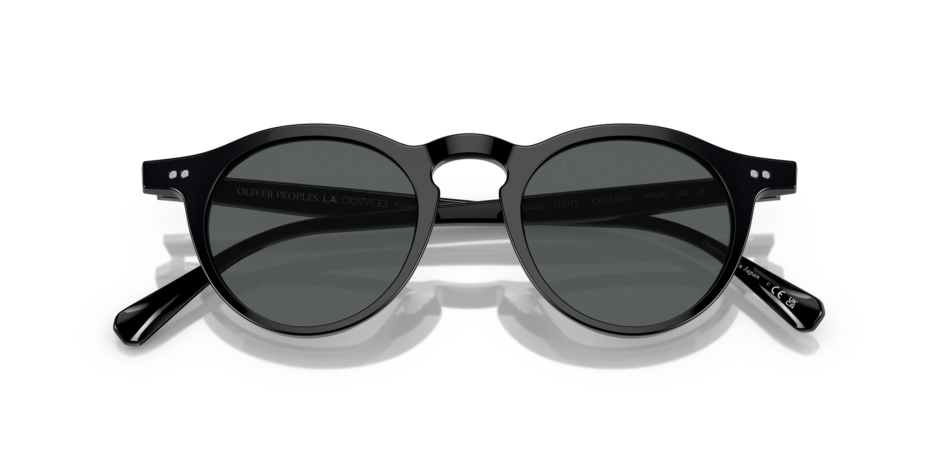 Oliver Peoples OV5504SU OP-13 SUN 1731P2 Occhiali da sole Acetato Nero Grigio Rotonda Polarizzata - immagine 2